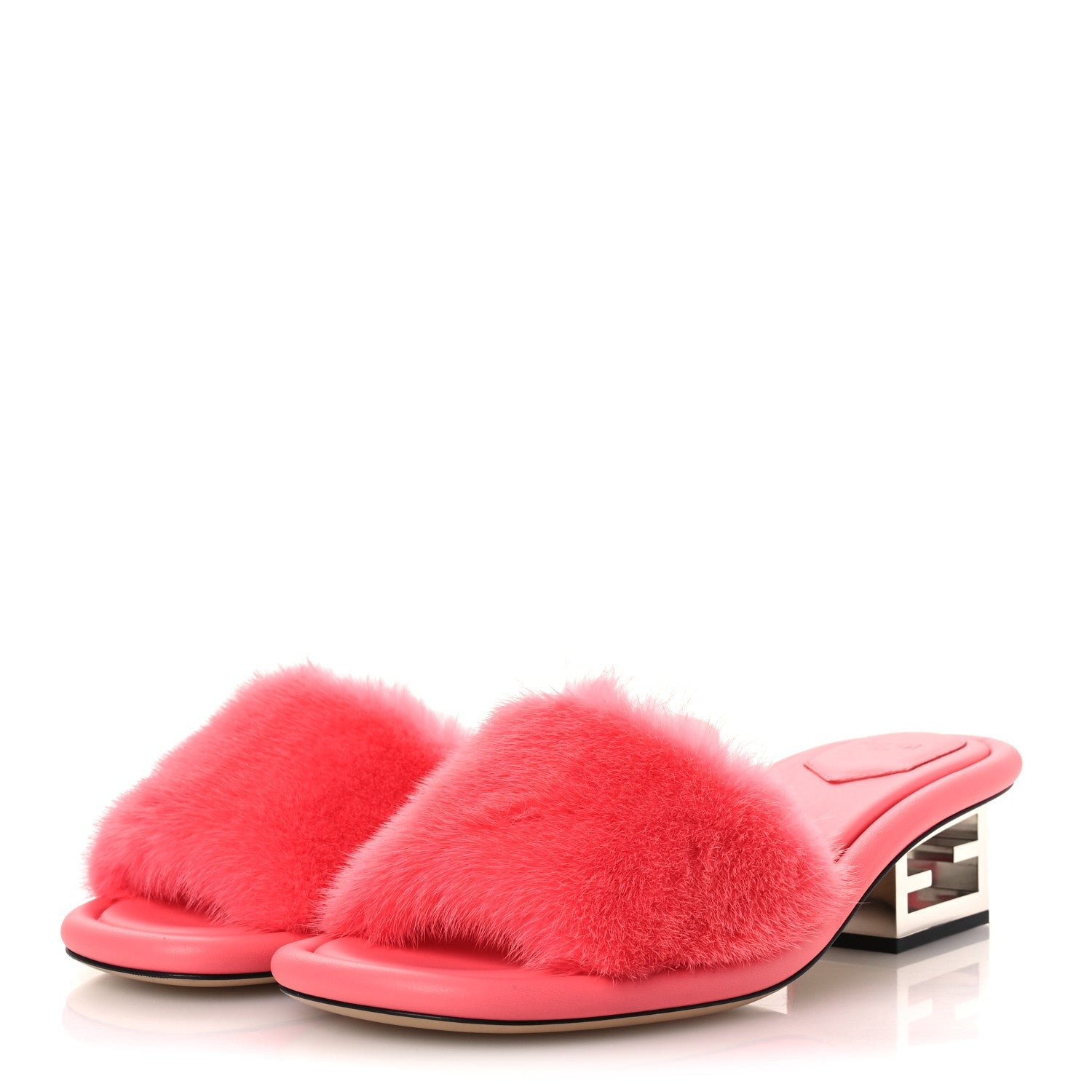 Mink FF Baguette Sandals 40 Kissed