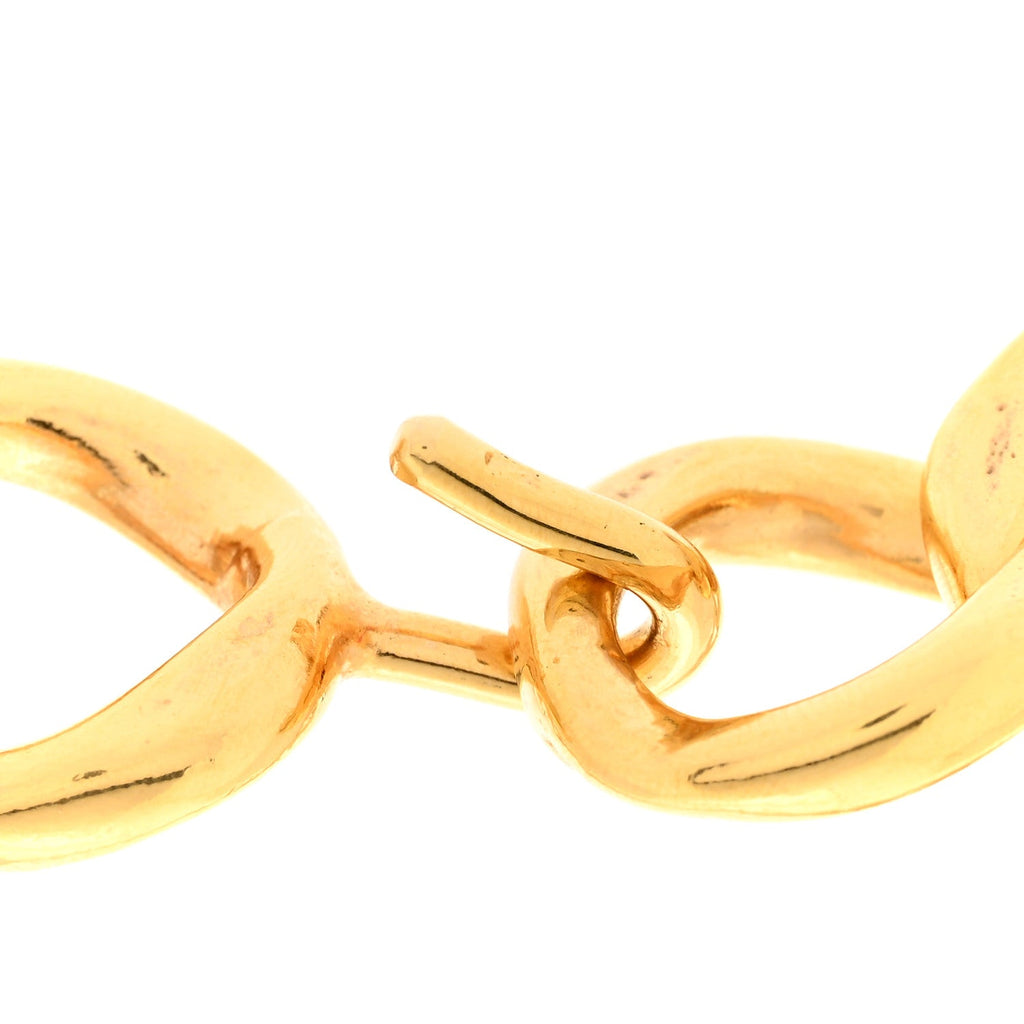 Metal Chain Link Necklace Gold