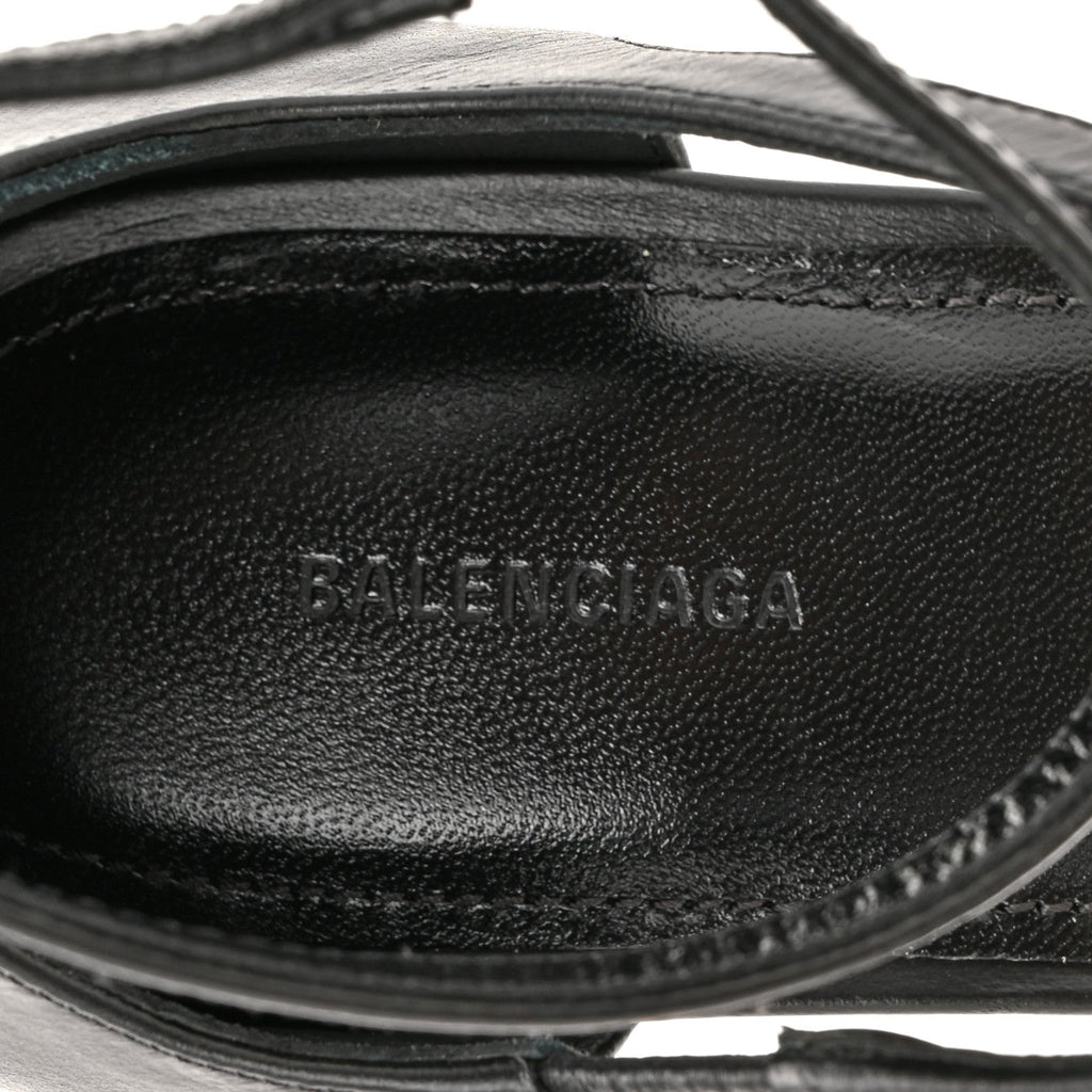 Calfskin Honey 90mm Sandal 36 Black