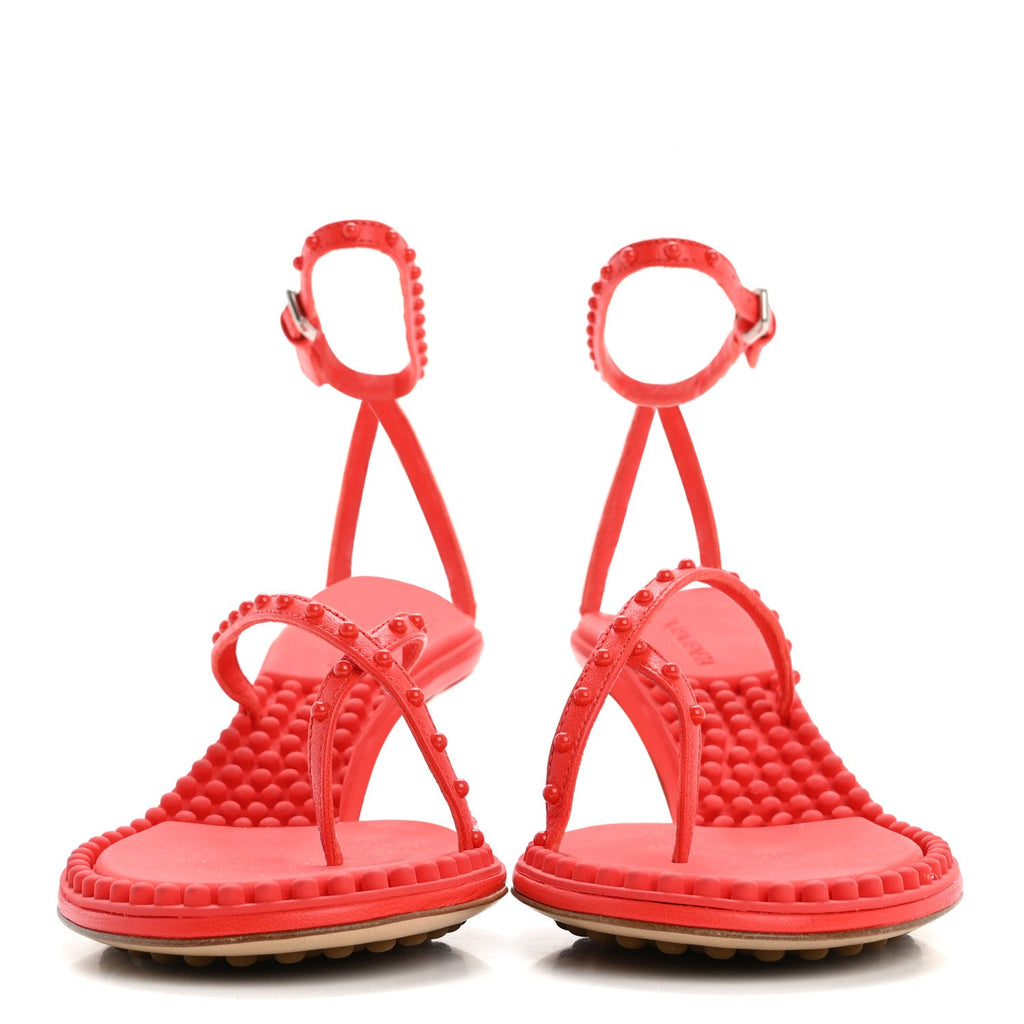 Calfskin Dot Sandals 36.5 Red