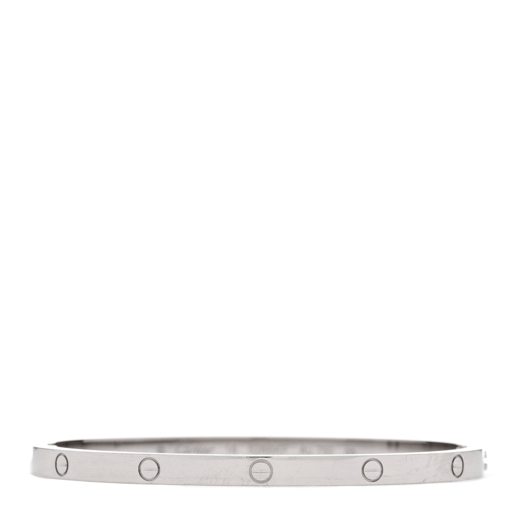 18K White Gold Small LOVE Bracelet 16