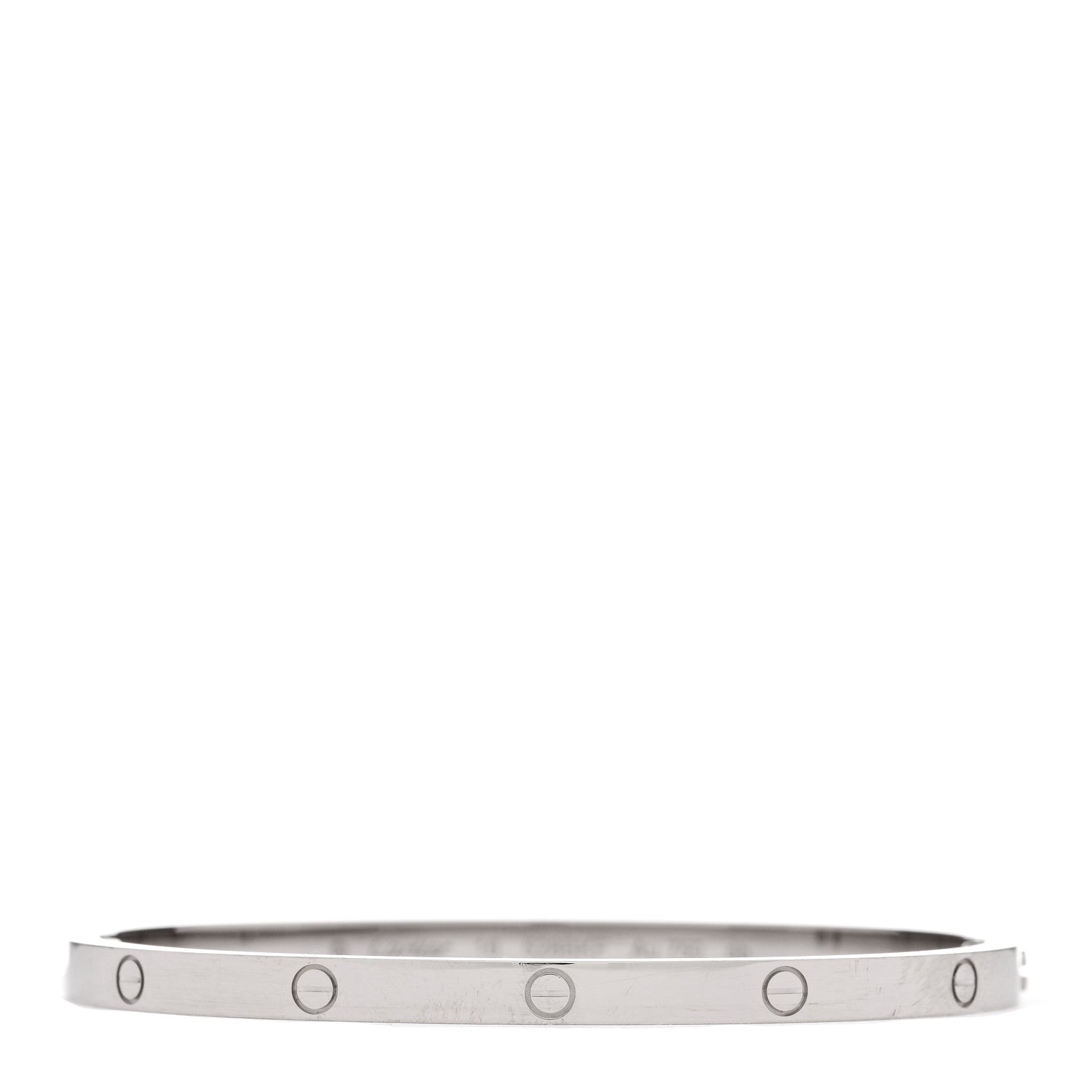 18K White Gold Small LOVE Bracelet 16