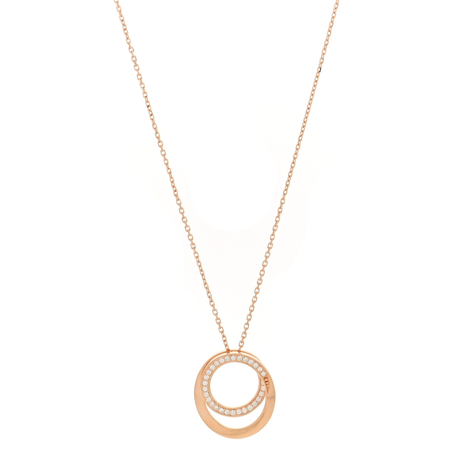 18K Pink Gold Diamond Etincelle De Cartier Pendant Necklace