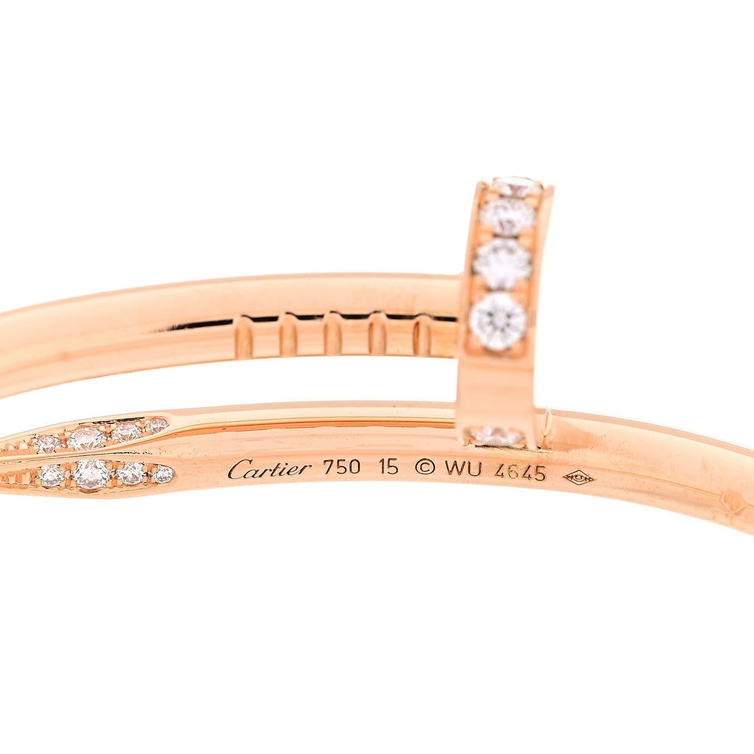 18K Pink Gold Diamond Juste Un Clou Bracelet 15