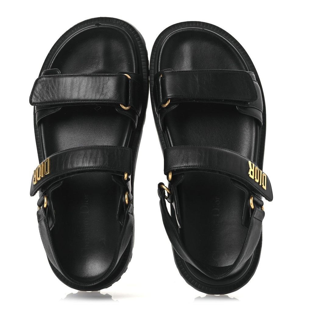 Lambskin Dioract 10mm Sandals 39 Black
