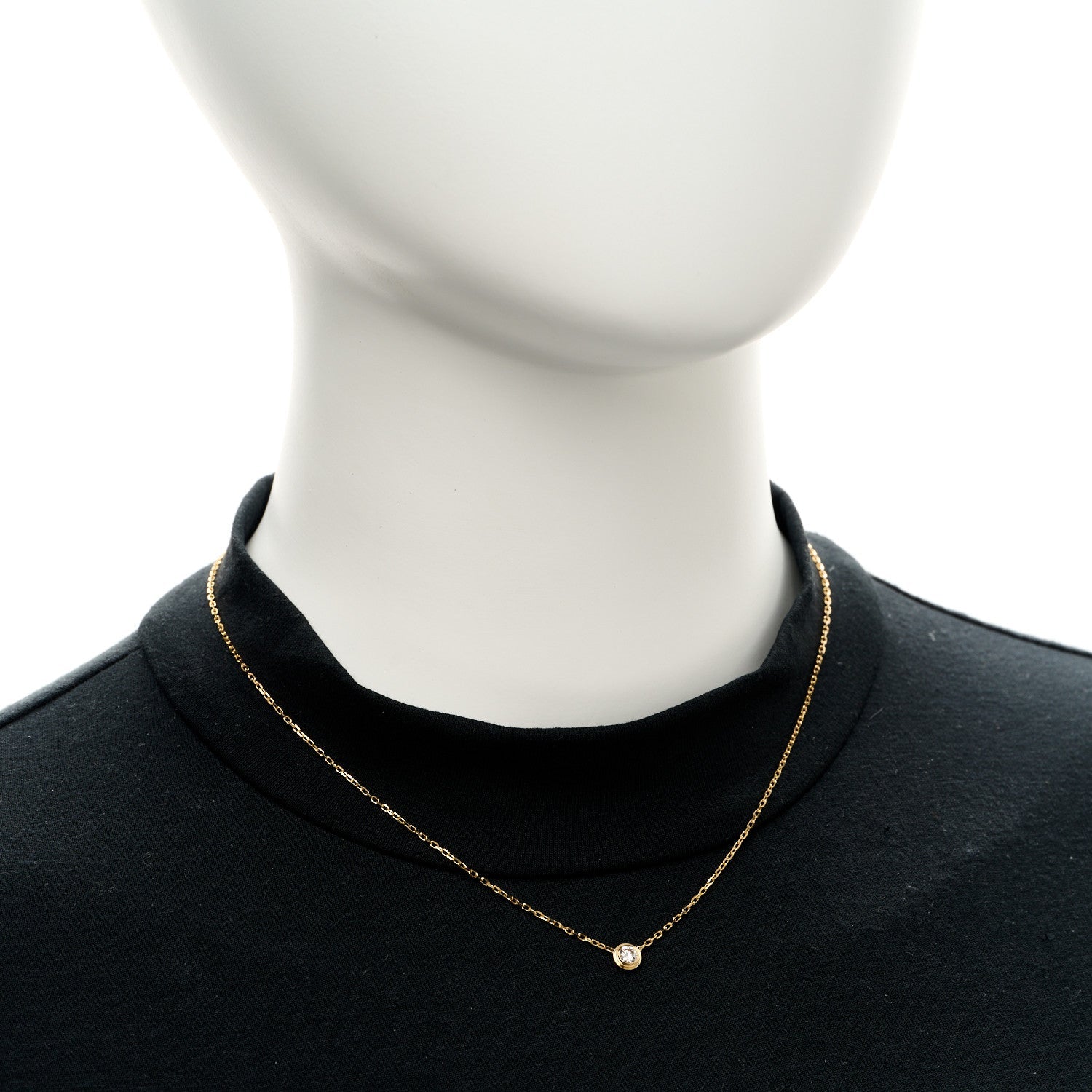 18K Yellow Gold Diamond LM D'Amour Pendant Necklace