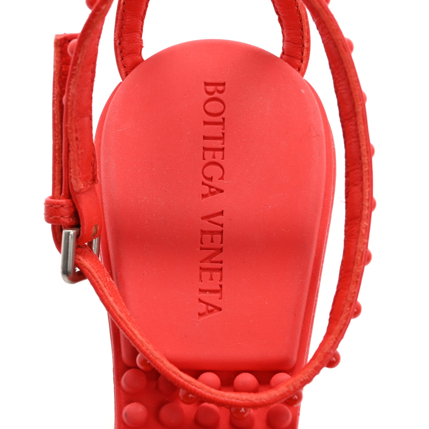 Calfskin Dot Sandals 36.5 Red