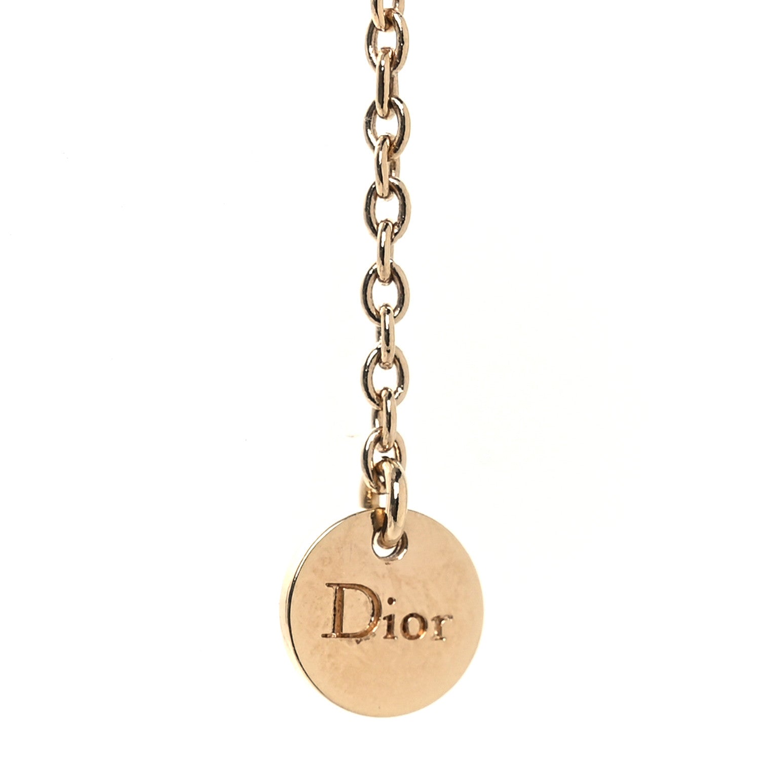 Crystal Pearl CD Shiny-D Tribal Long Necklace Gold