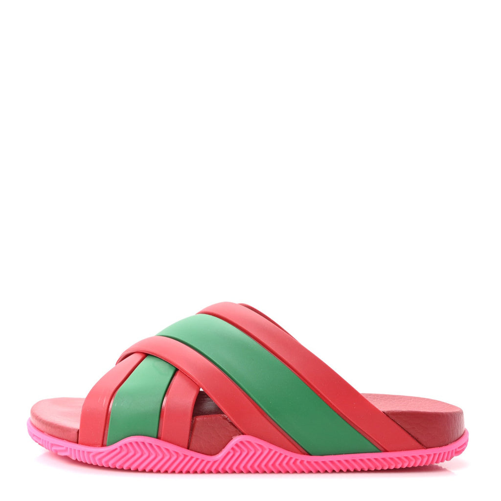 Rubber Web Womens Criss Cross Slide Sandals 36 Coral New Shamarock