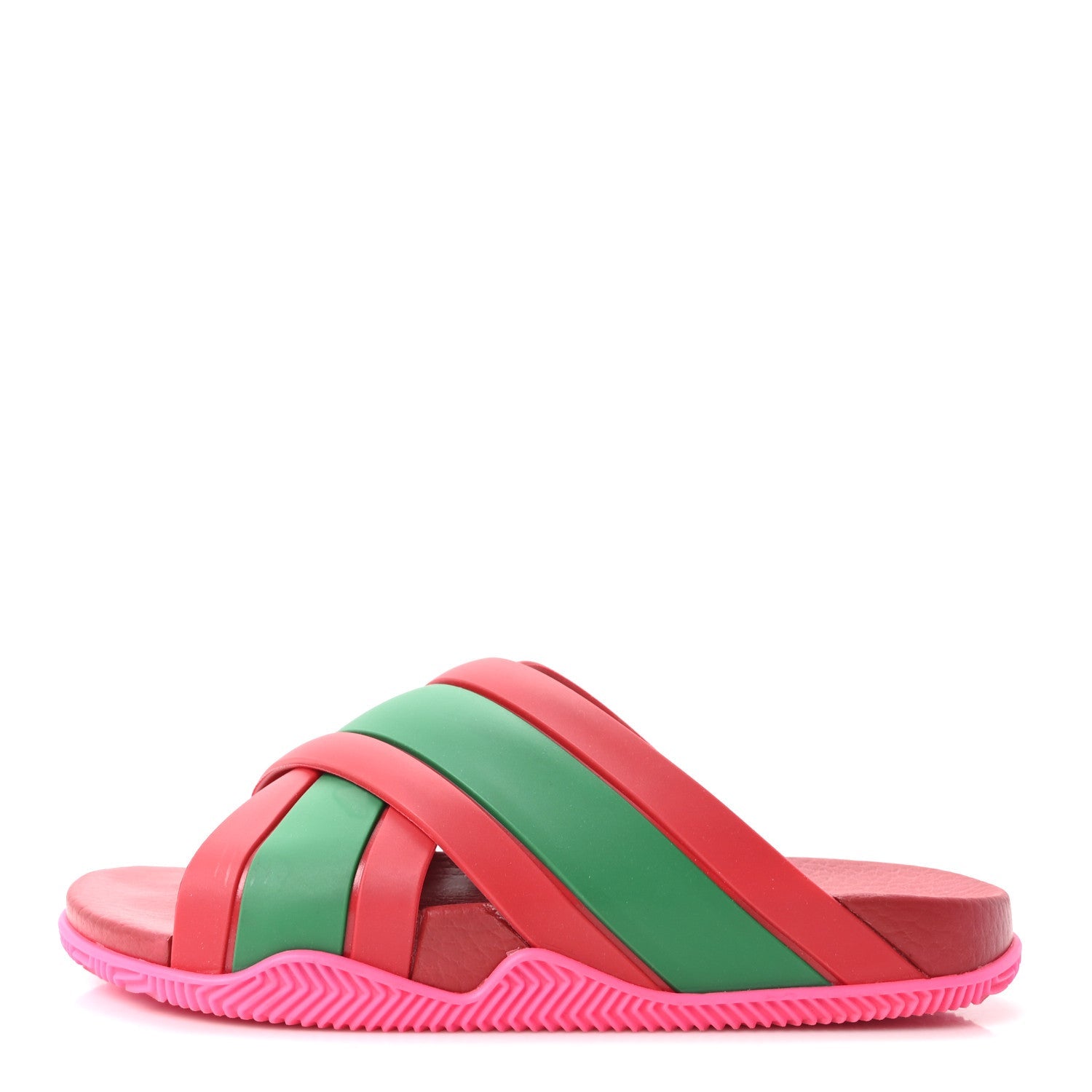 Rubber Web Womens Criss Cross Slide Sandals 36 Coral New Shamarock