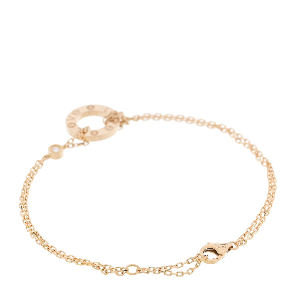 18K Yellow Gold Diamond Love Bracelet