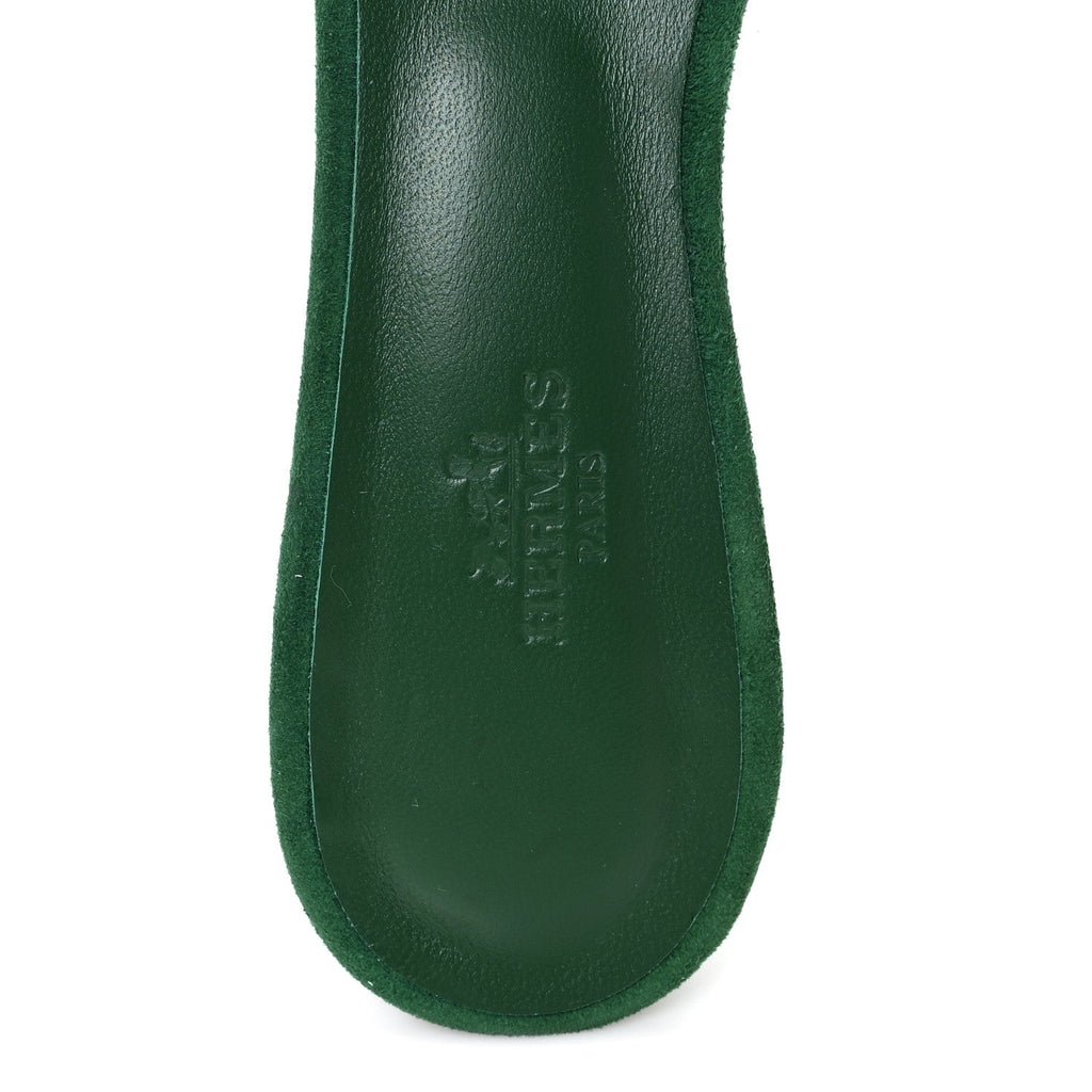 Suede Goatskin Oasis Sandals 39.5 Vert Electrique