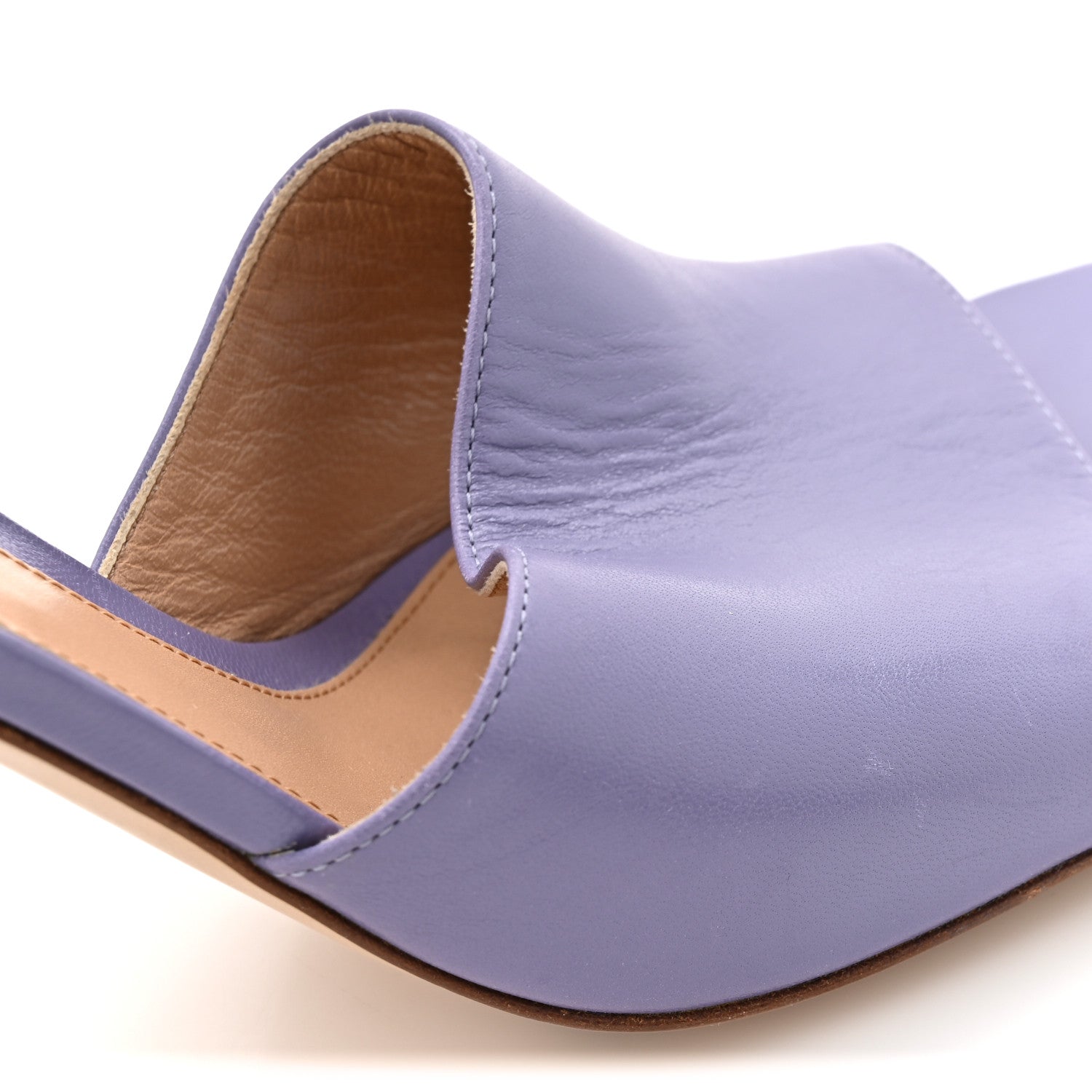 Lambskin Stretch Mule Sandals 41 Lavender