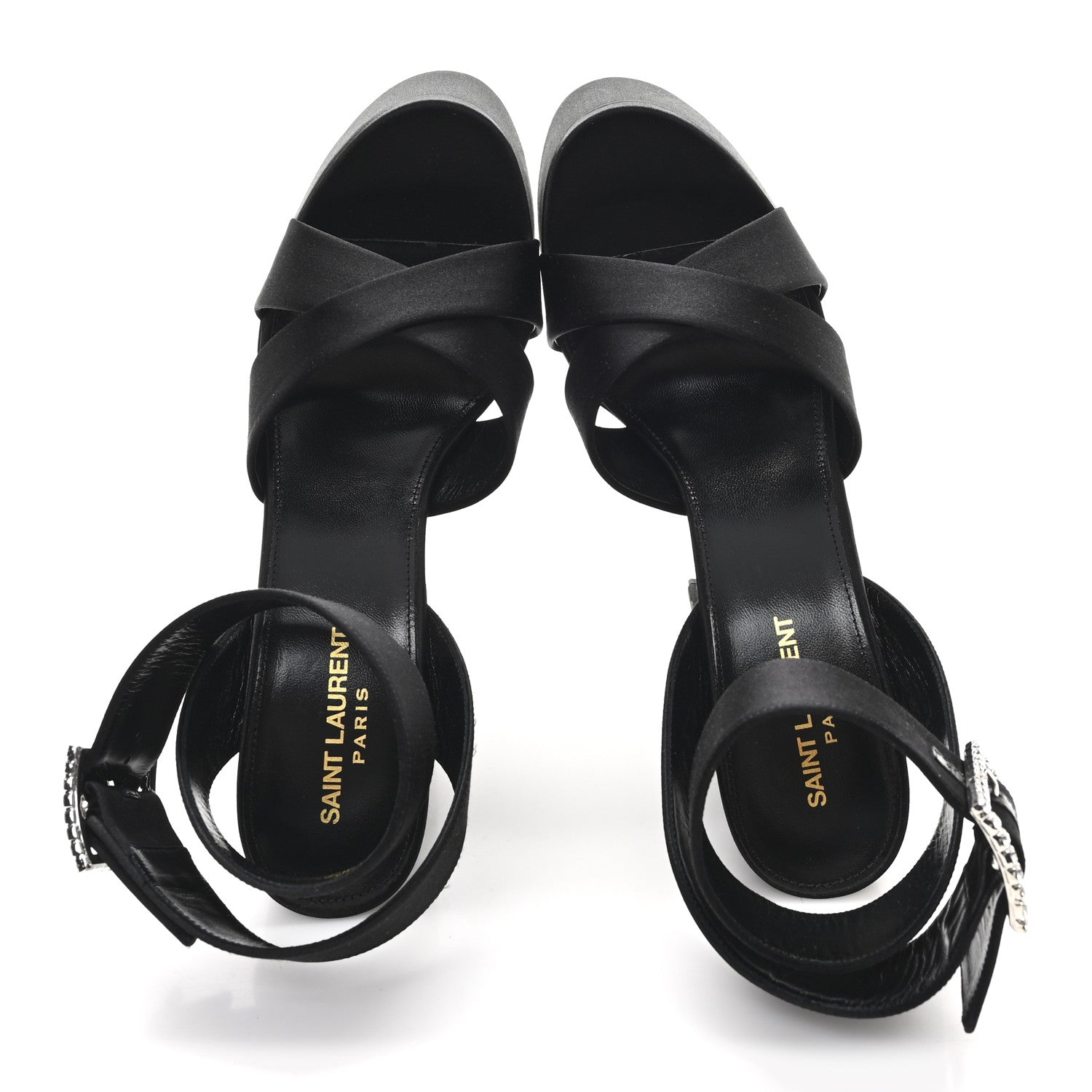 Raso Regale Bianca 85 Platform Sandals 39 Black