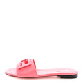 Vitello Cuoio Baguette Flat Slide Sandals 38 Pink Dalia