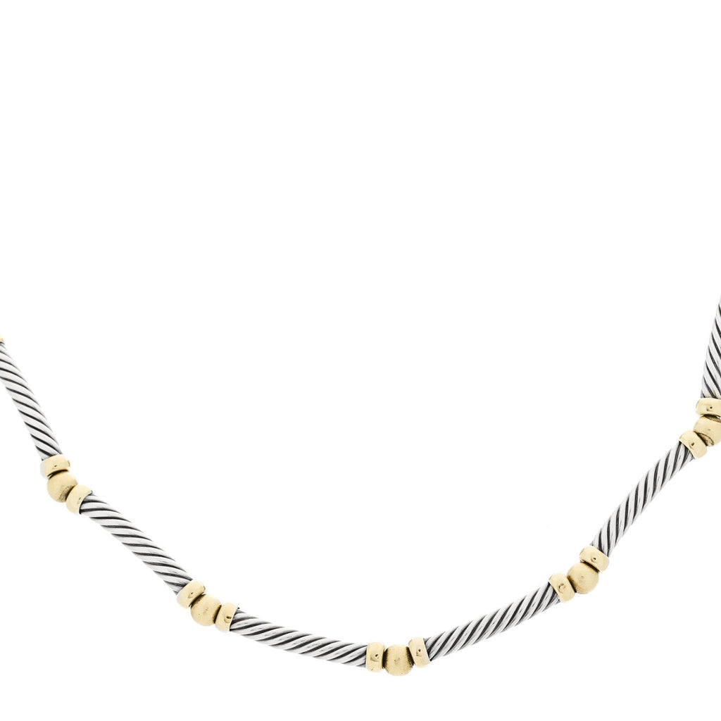Sterling Silver 14K Yellow Gold Metro Collar Necklace