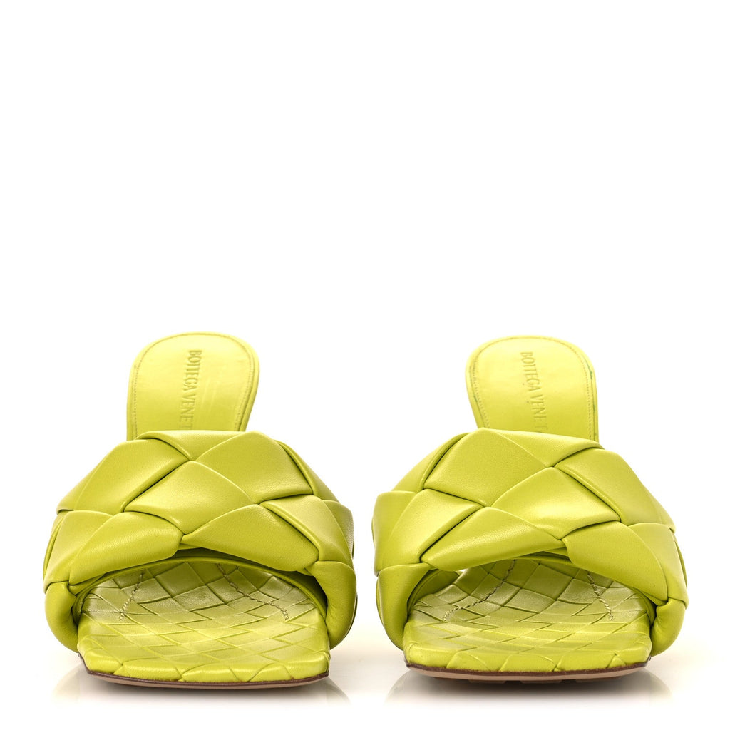 Nappa Maxi Intrecciato Lido 90mm Mule Sandals 36.5 Kiwi