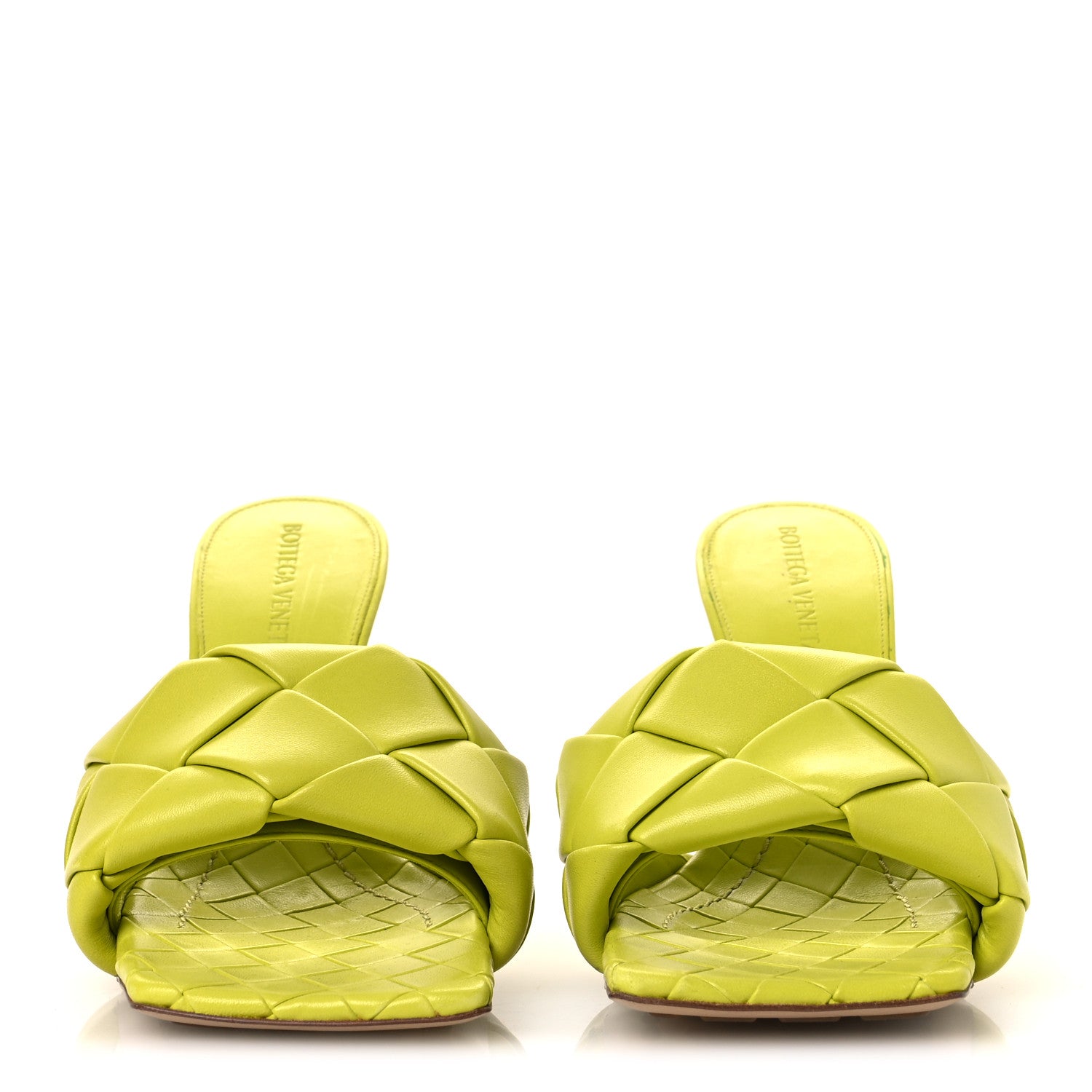 Nappa Maxi Intrecciato Lido 90mm Mule Sandals 36.5 Kiwi