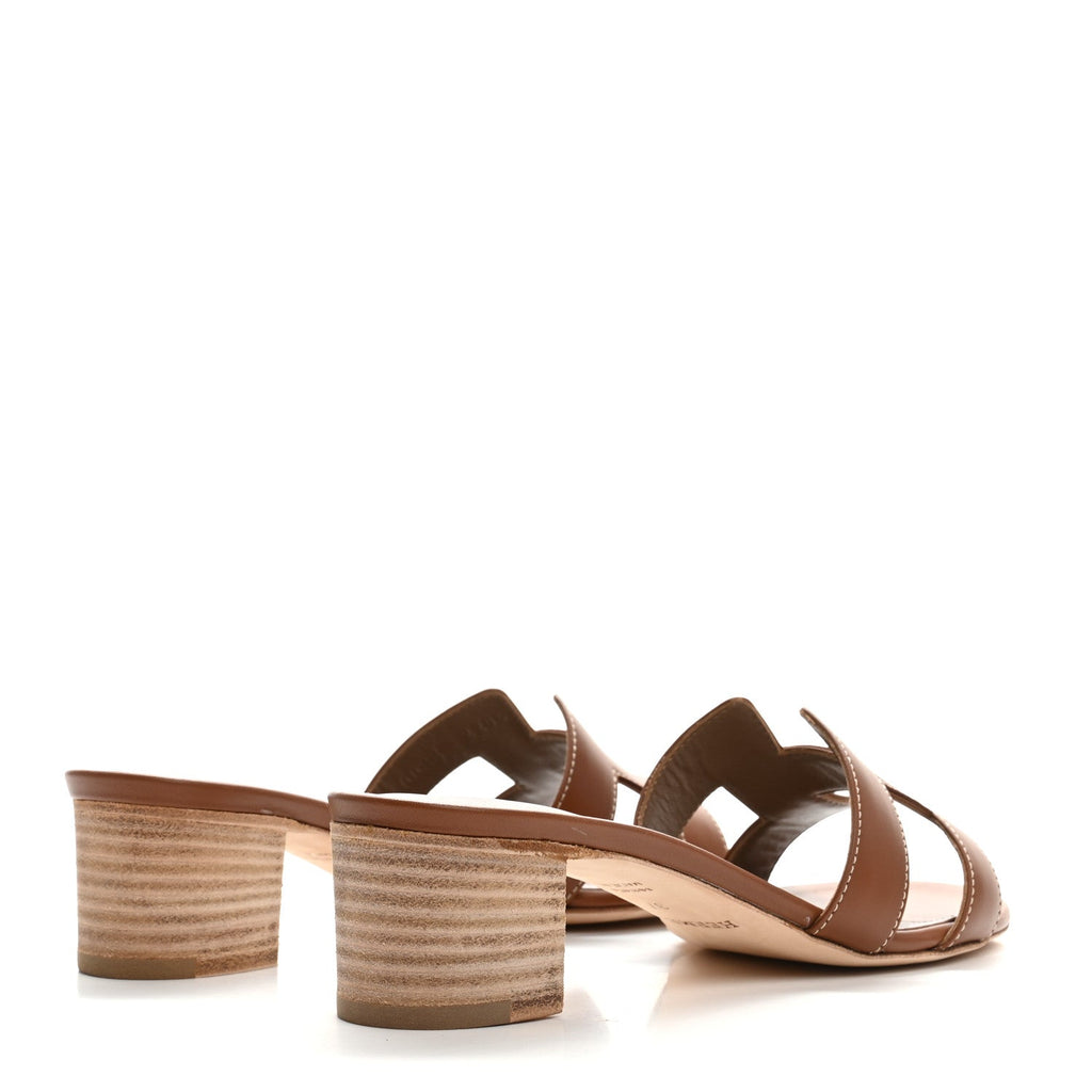 Calfskin Oasis Sandals 37 Gold