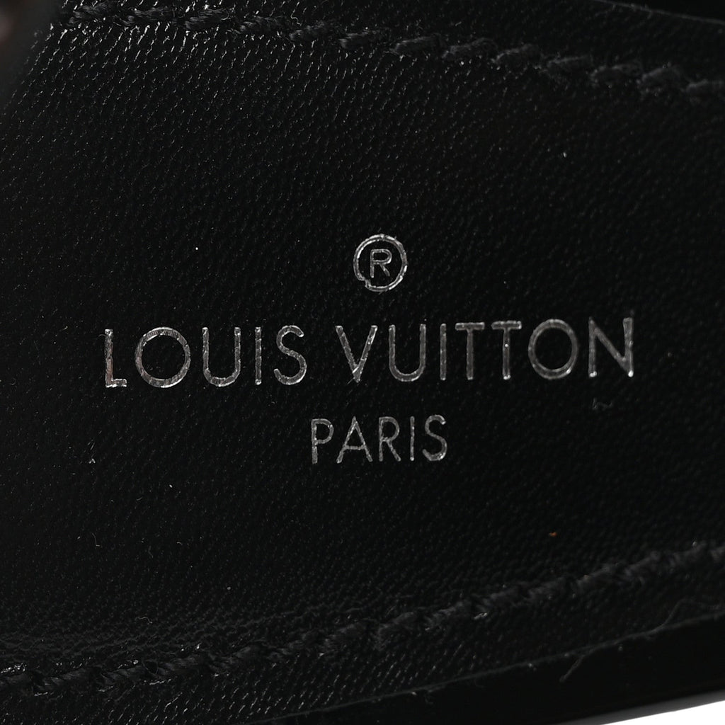 Patent Monogram Call Back Sandals 37 Black