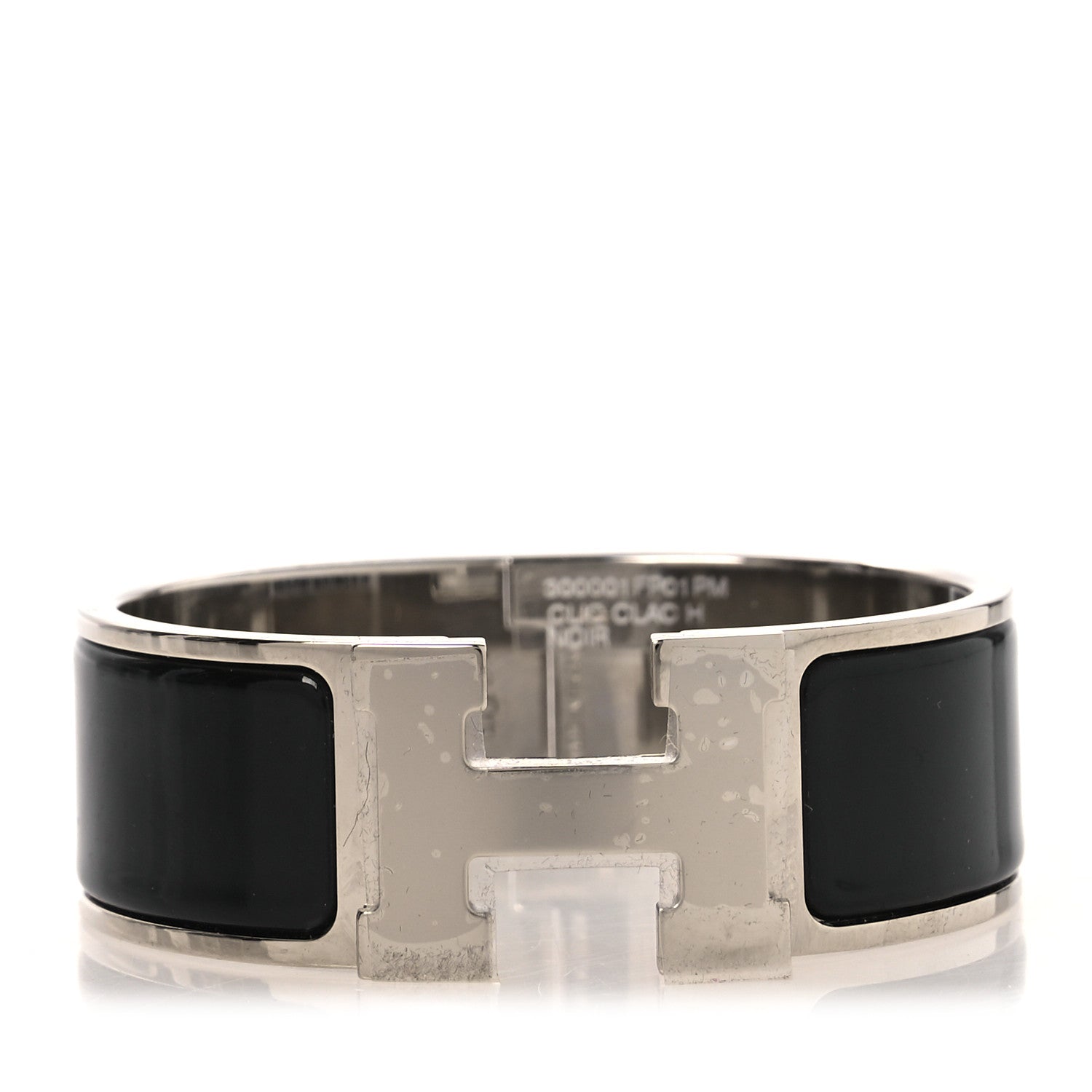 Enamel Wide Clic Clac H Bracelet PM Black