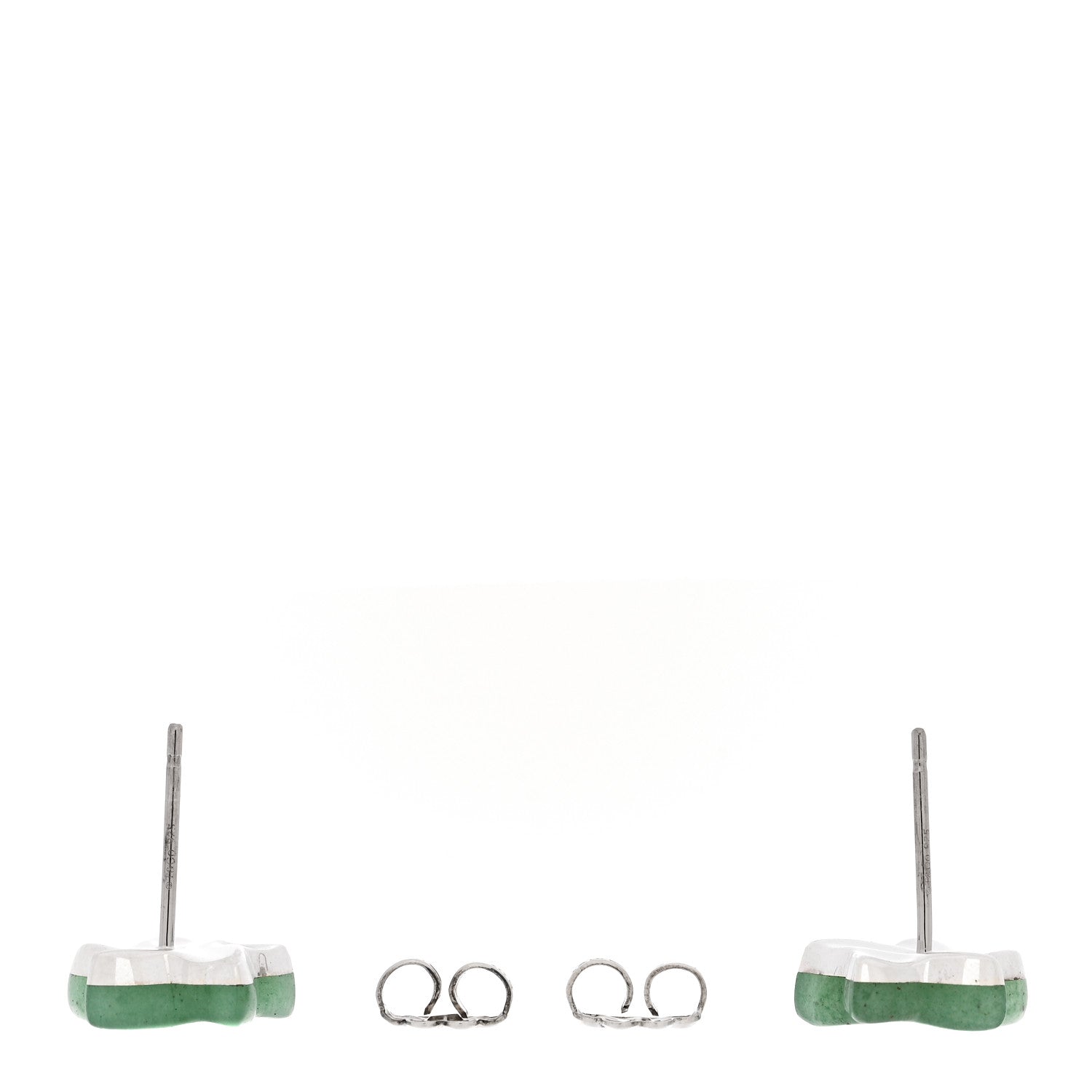 Sterling Silver Aventurine Elsa Peretti Star Earrings
