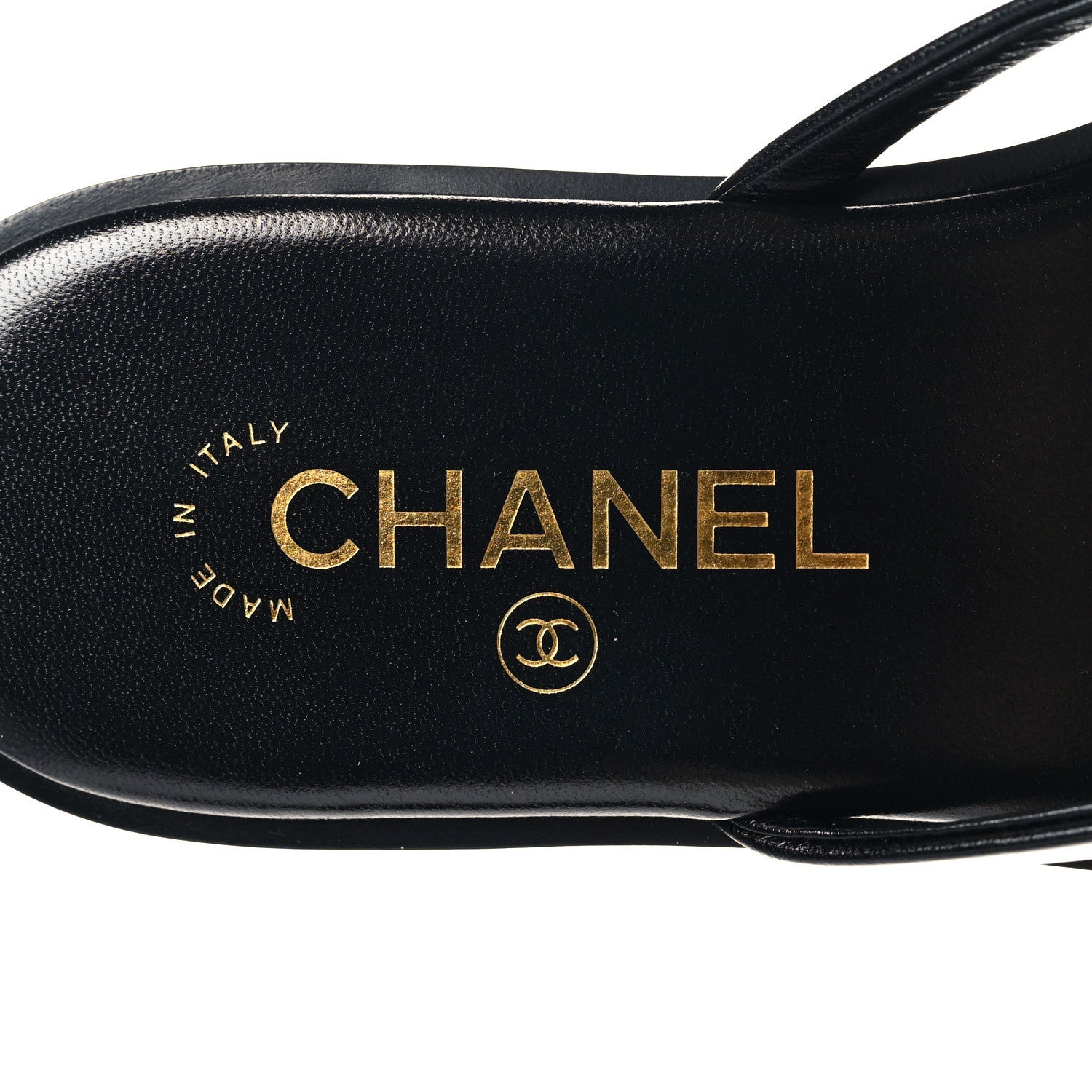 Goatskin CC Times Square Thong Sandals 39 Black