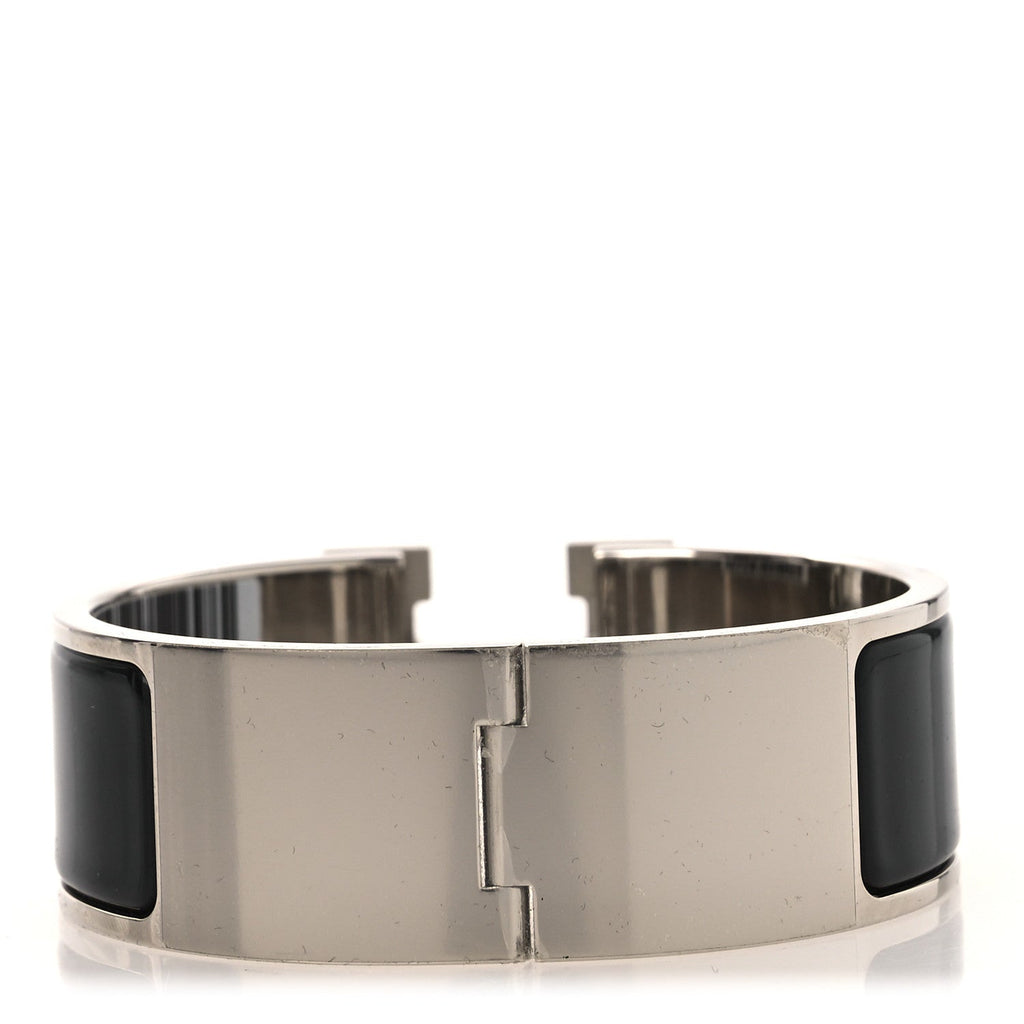 Enamel Wide Clic Clac H Bracelet PM Black