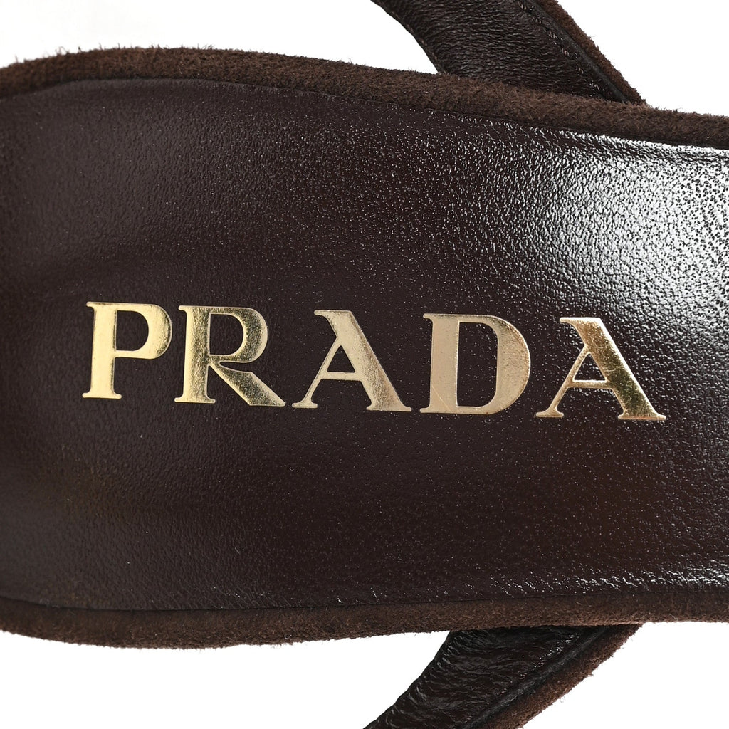 Scamosciata Logo Ankle Strap 40/135mm Platform Sandals 36 Moro