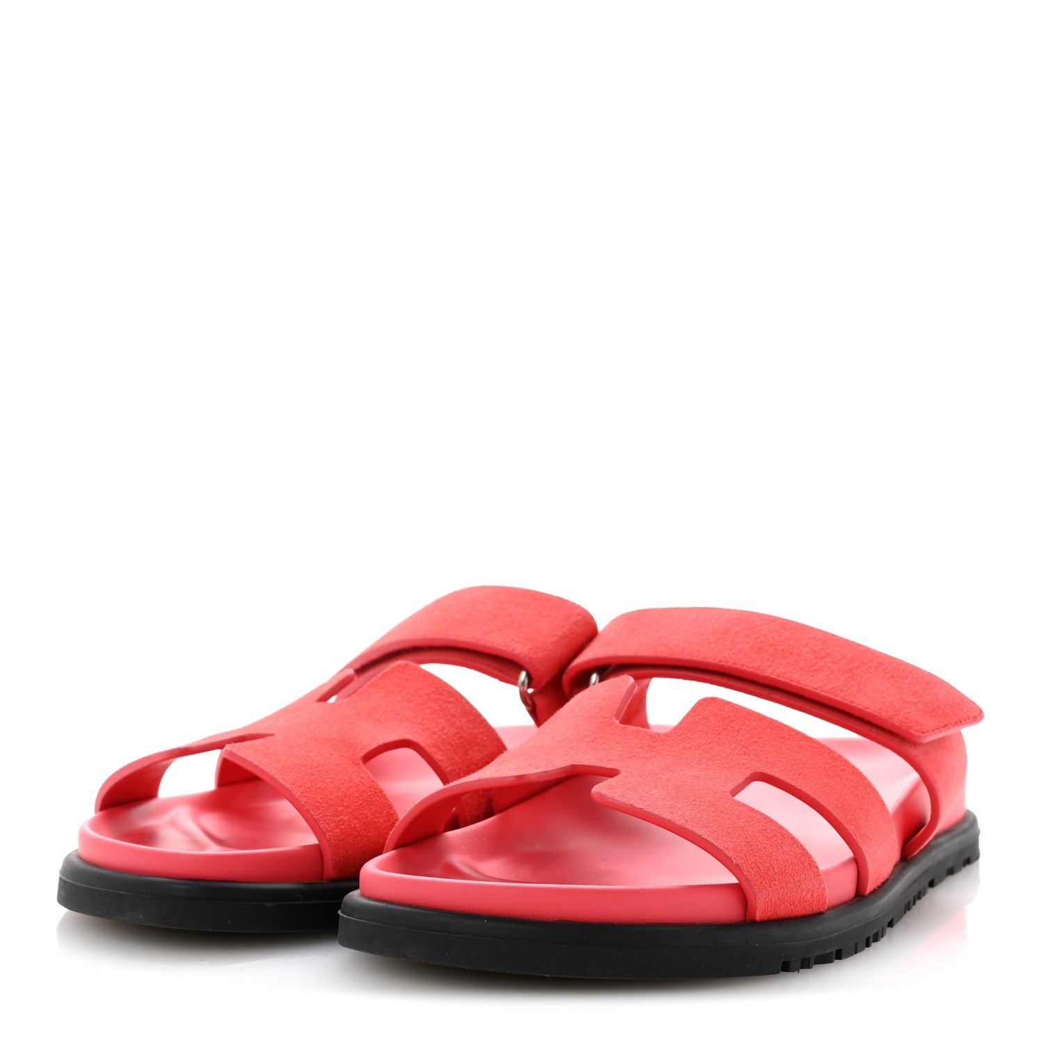 Suede Goatskin Womens Chypre Sandals 37 Rose Vermillon