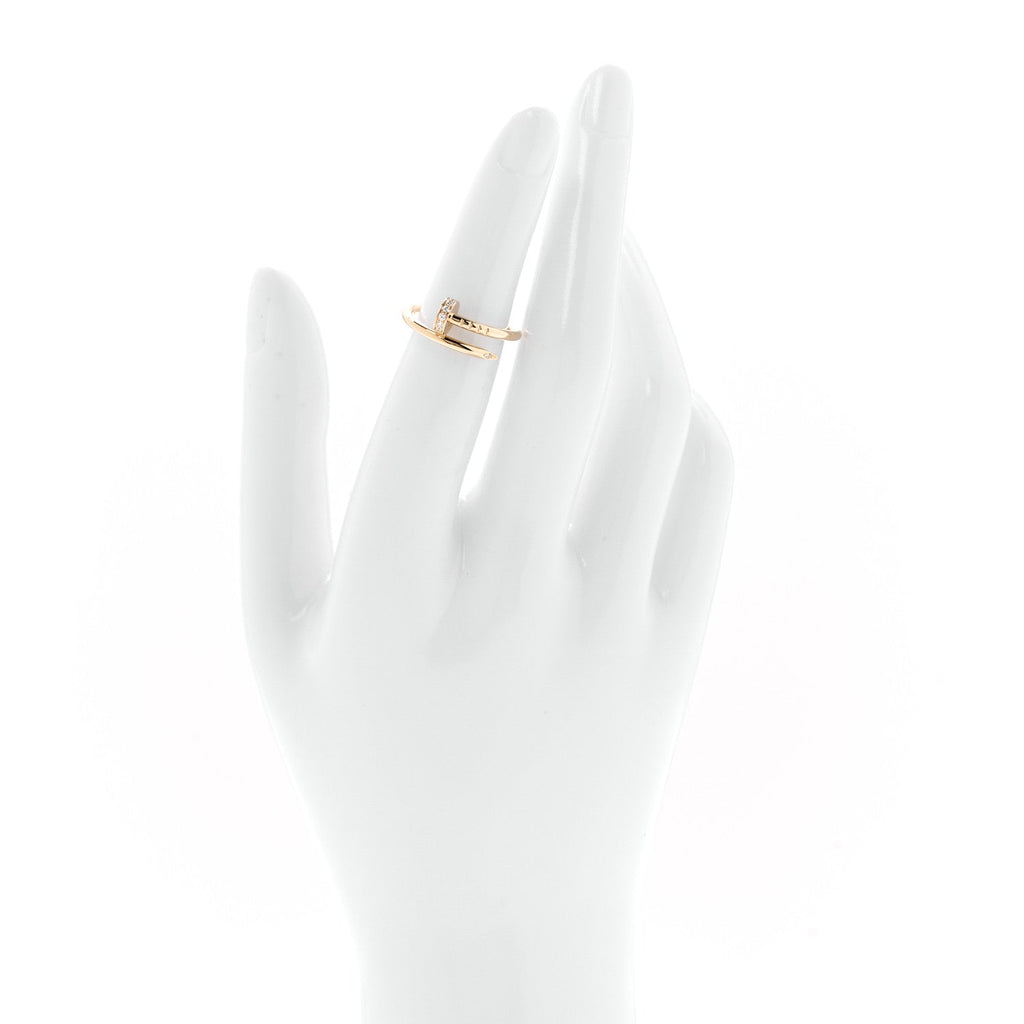 18K Yellow Gold Diamond Small Juste Un Clou Ring 50 5.25