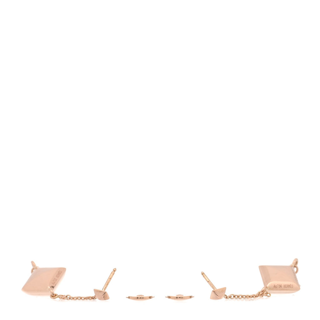 18K Rose Gold Diamond PM Collier de Chien Rock Earrings