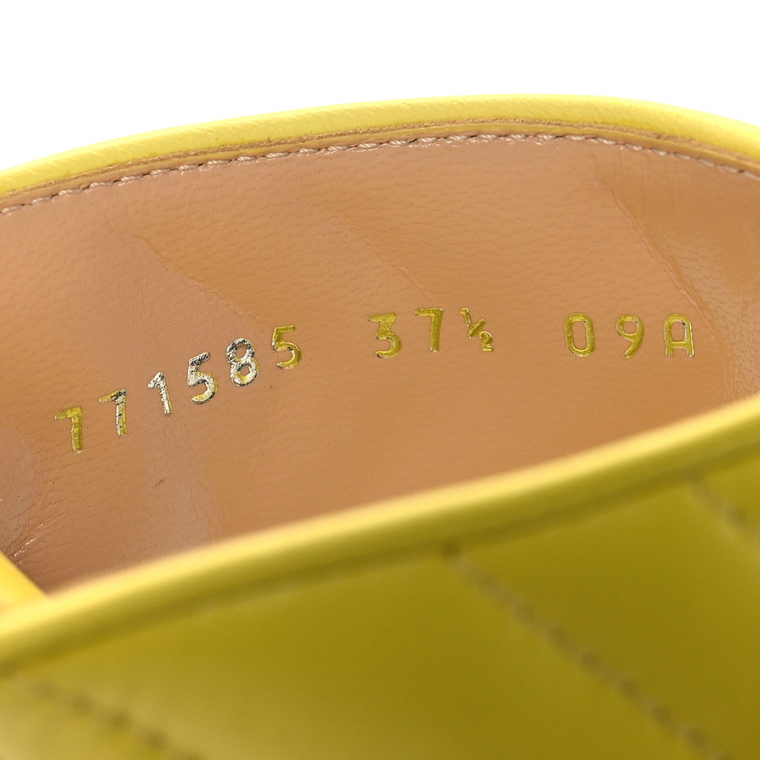 Nappa Charlotte Double G Marmont Thong Sandals 37.5 Acid Lime