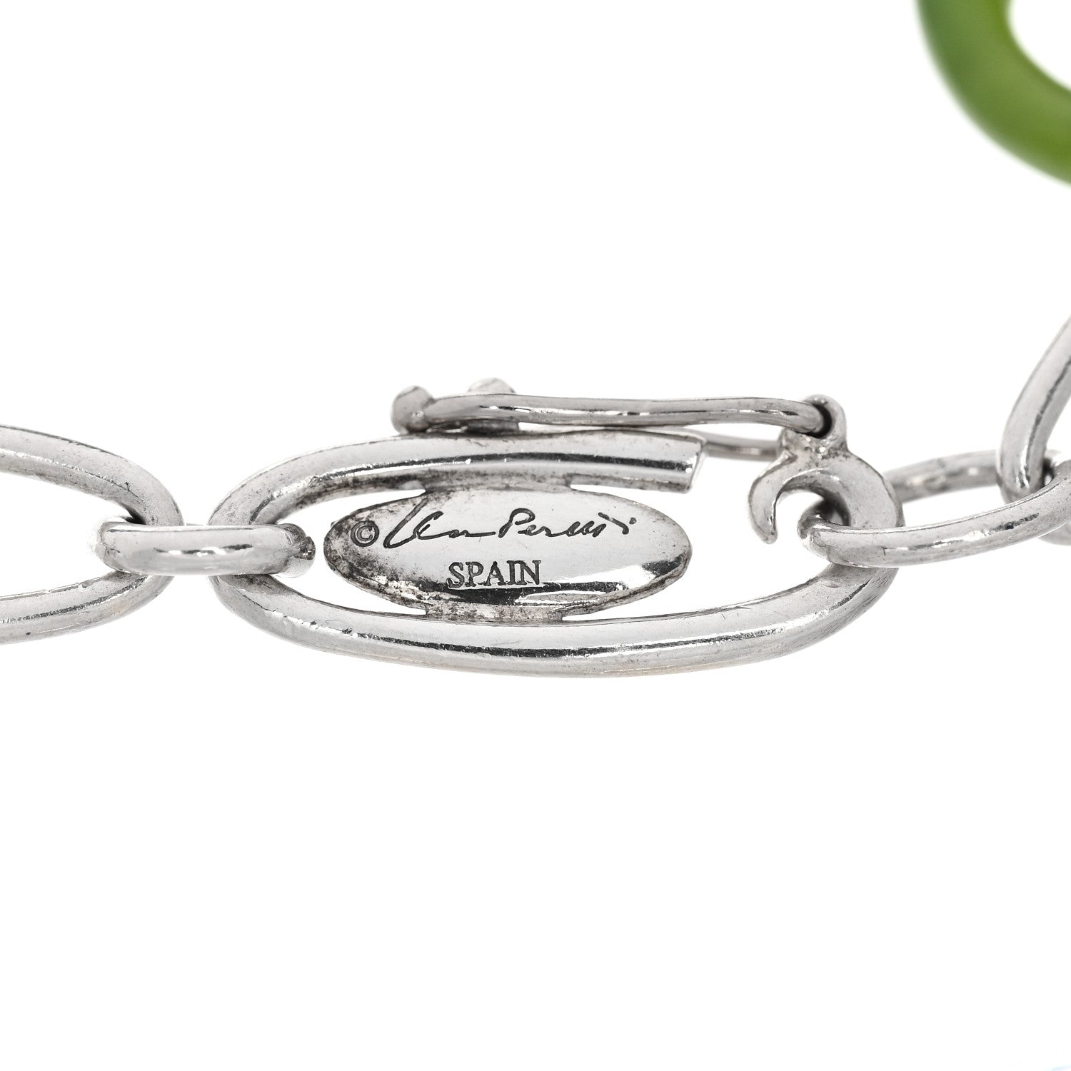 Sterling SIlver Multi Gemstone Elsa Peretti Five Charm Bracelet