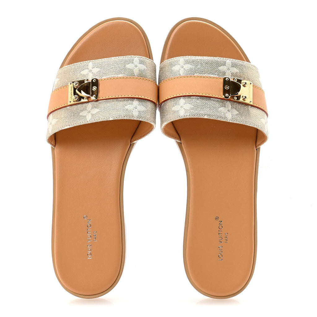 Monoglam Lock It Flat Mule 36.5 Gold