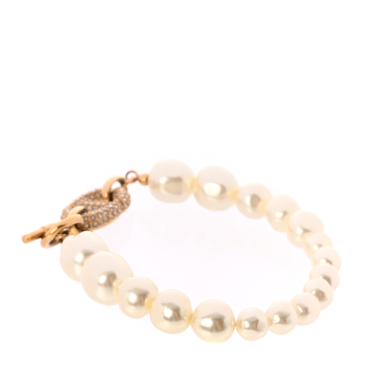 Pearl Crystal 30 Montaigne Bracelet Gold