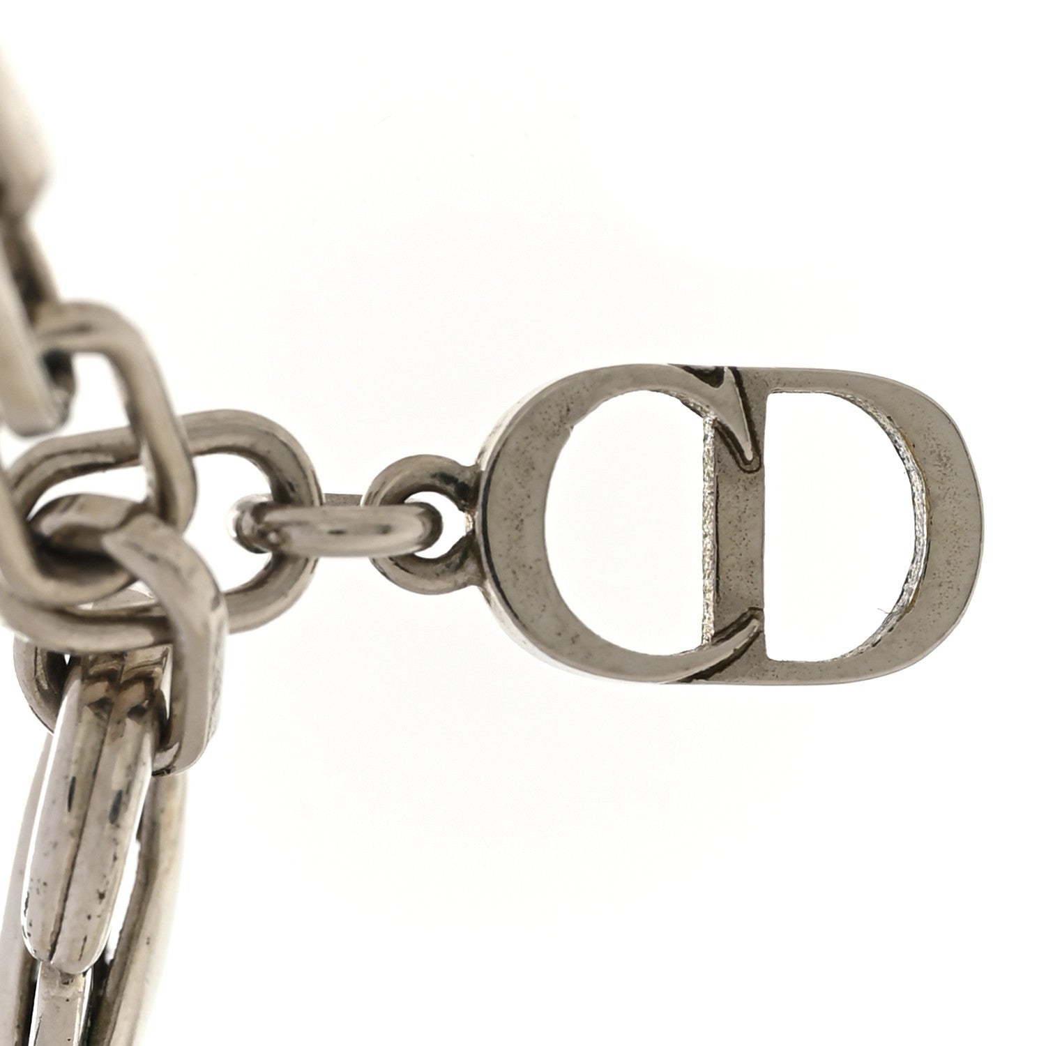 Brass CD Icon Thin Chain Link Necklace Silver Gold