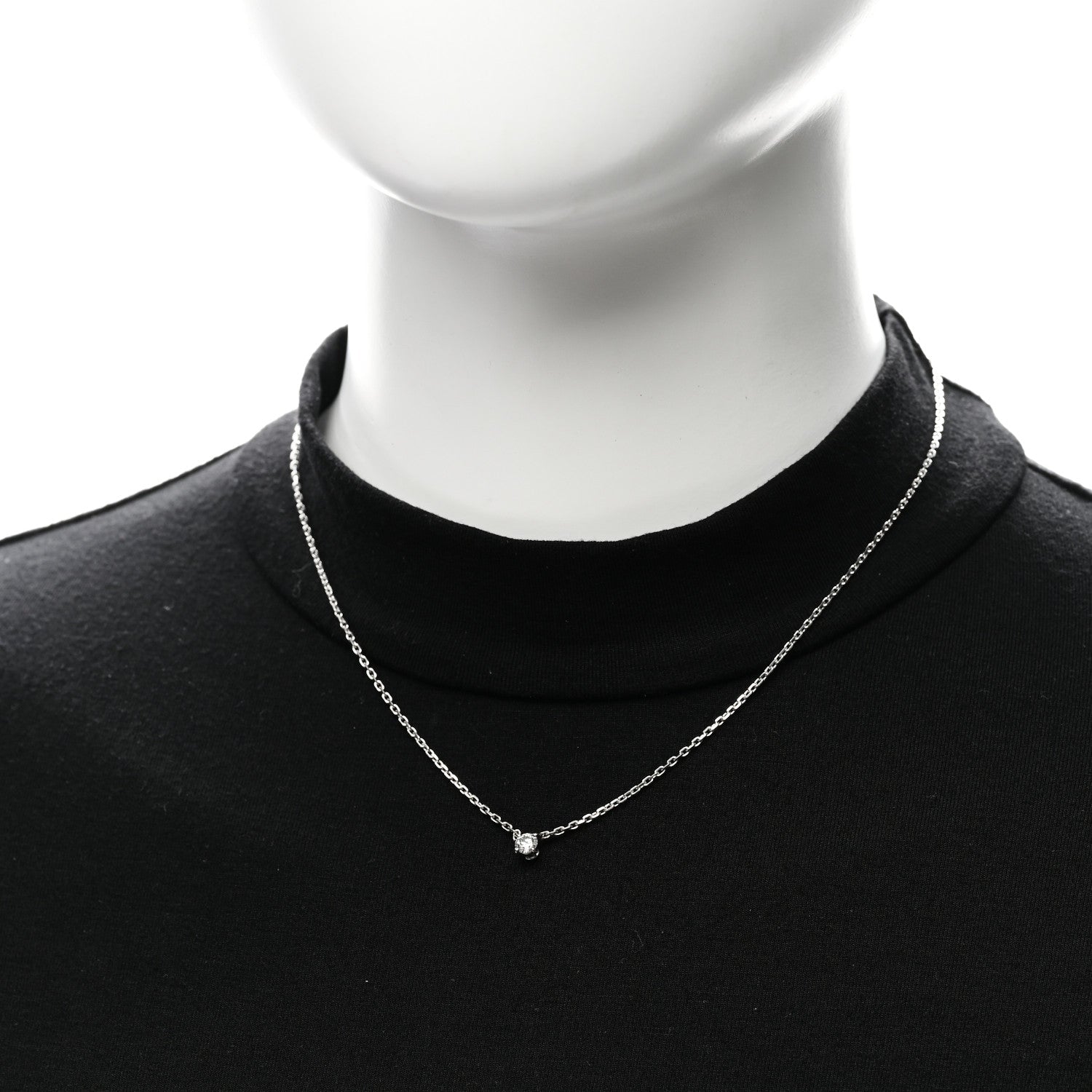 18K White Gold Diamond .25ct 1895 Pendant Necklace