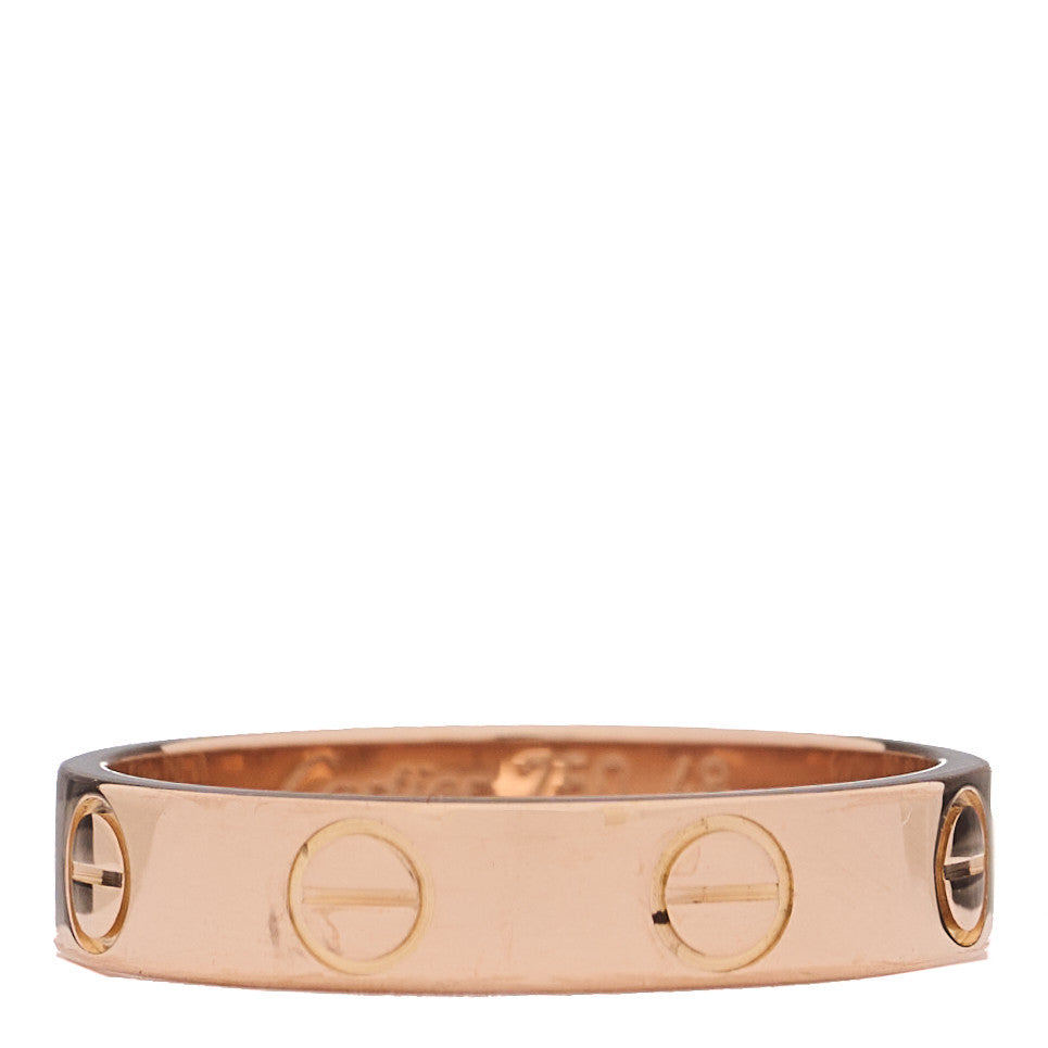 18K Pink Gold 3.5mm LOVE Wedding Band Ring 48 4.5