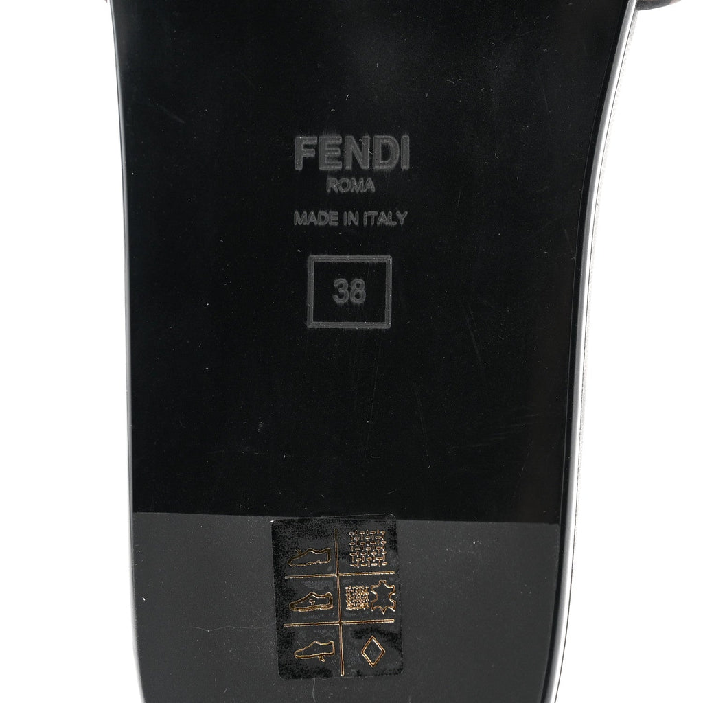 Satin FF Fendi Feel Slide Sandals 38 Tobacco Black