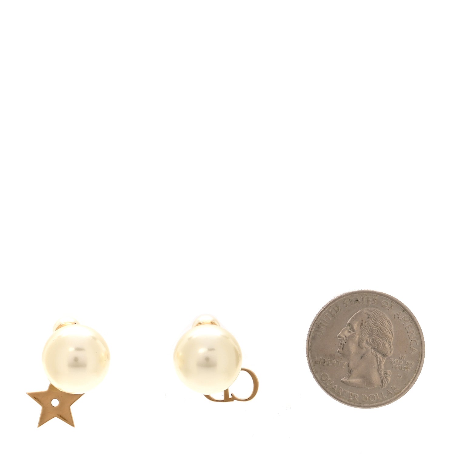 Pearl Mise En Dior Logo Tribal Earrings