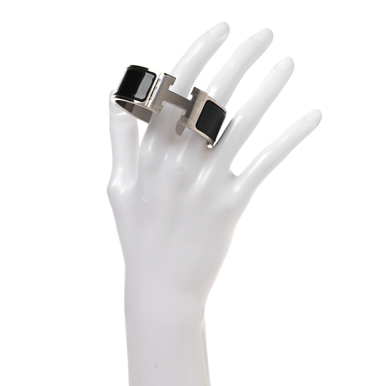 Enamel Wide Clic Clac H Bracelet PM Black