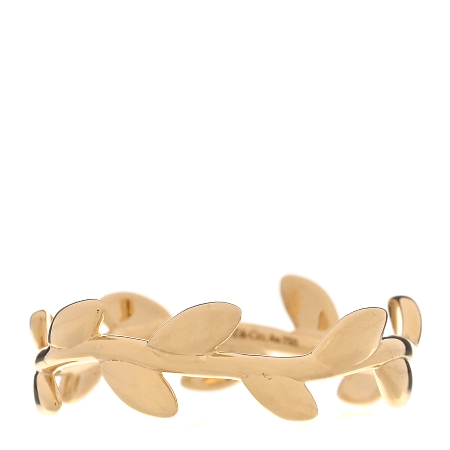 18K Yellow Gold Narrow Paloma Picasso Olive Leaf Band Ring 54 7