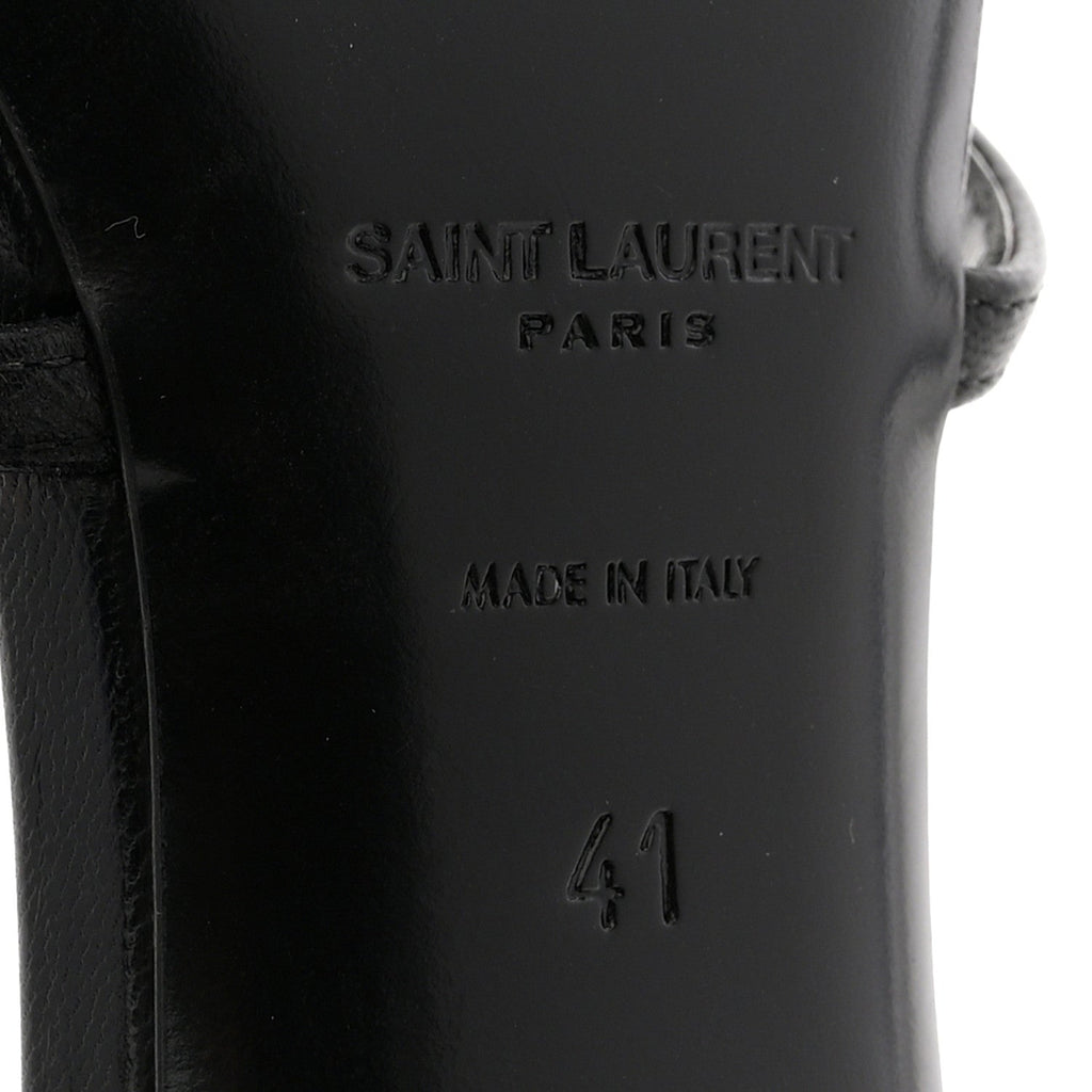 Calfskin Cassandra 100 Ankle Strap Sandals 41 Black