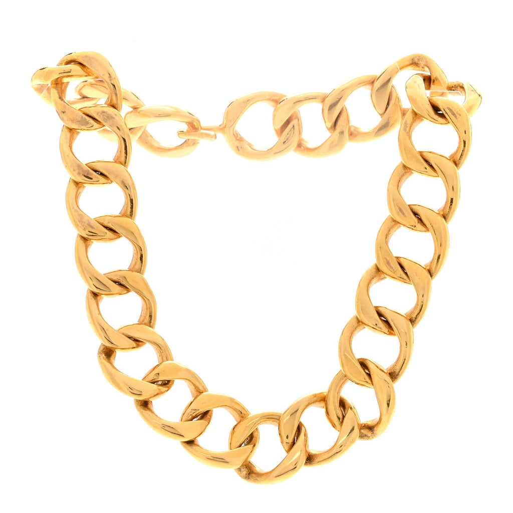 Metal Chain Link Necklace Gold