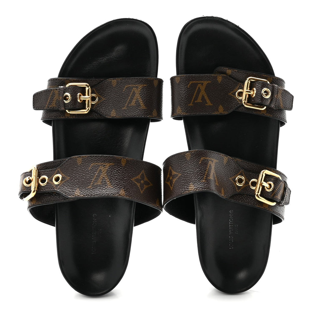 Monogram Bom Dia Mule Sandals 40 Black