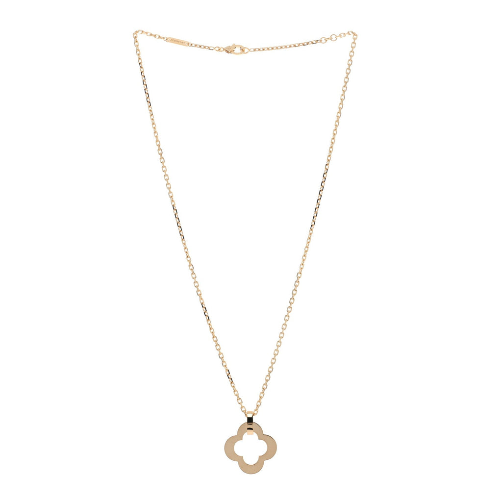 18K Yellow Gold Byzantine Alhambra Pendant Necklace
