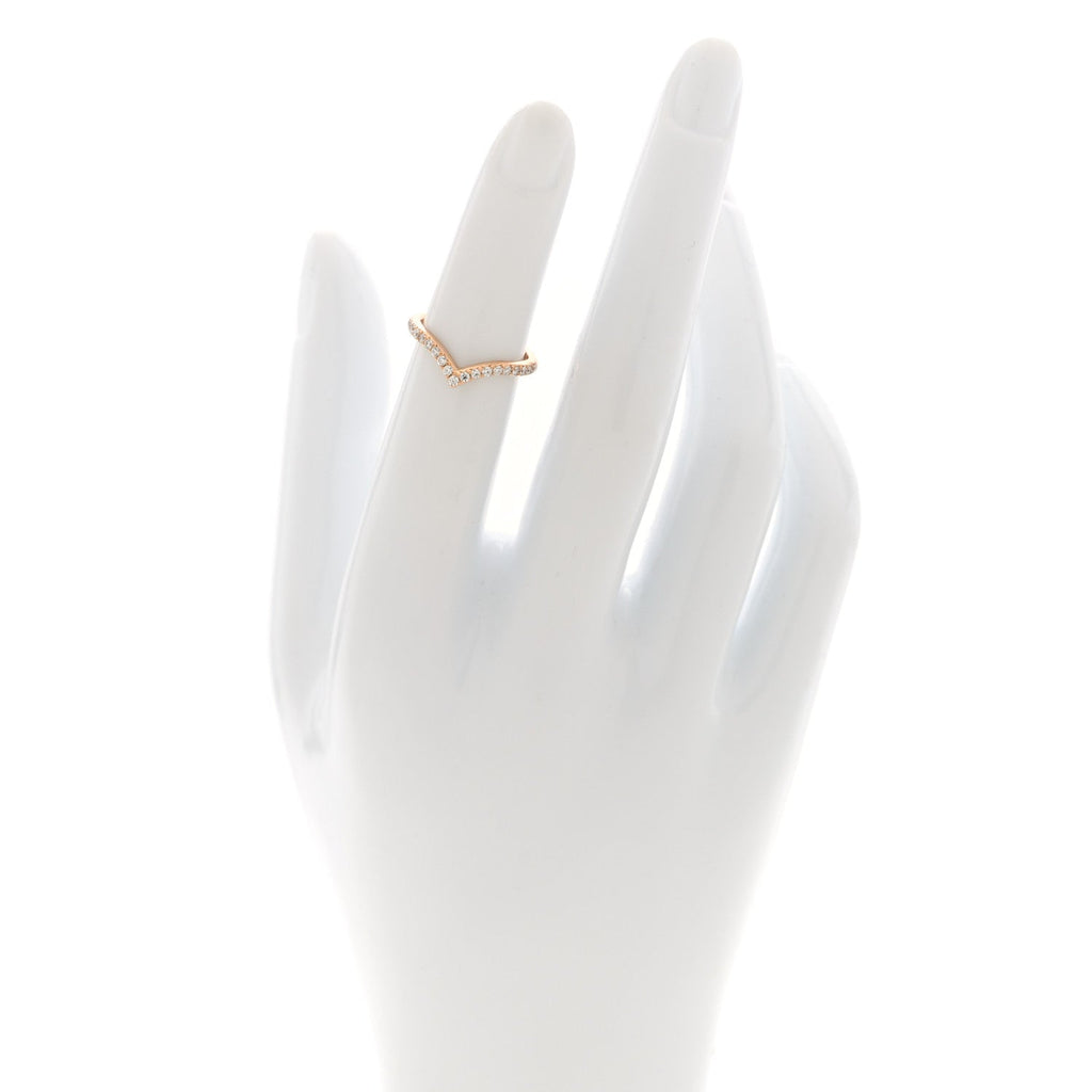 18K Rose Gold Diamond Soleste V Ring 46 3.5 49/5