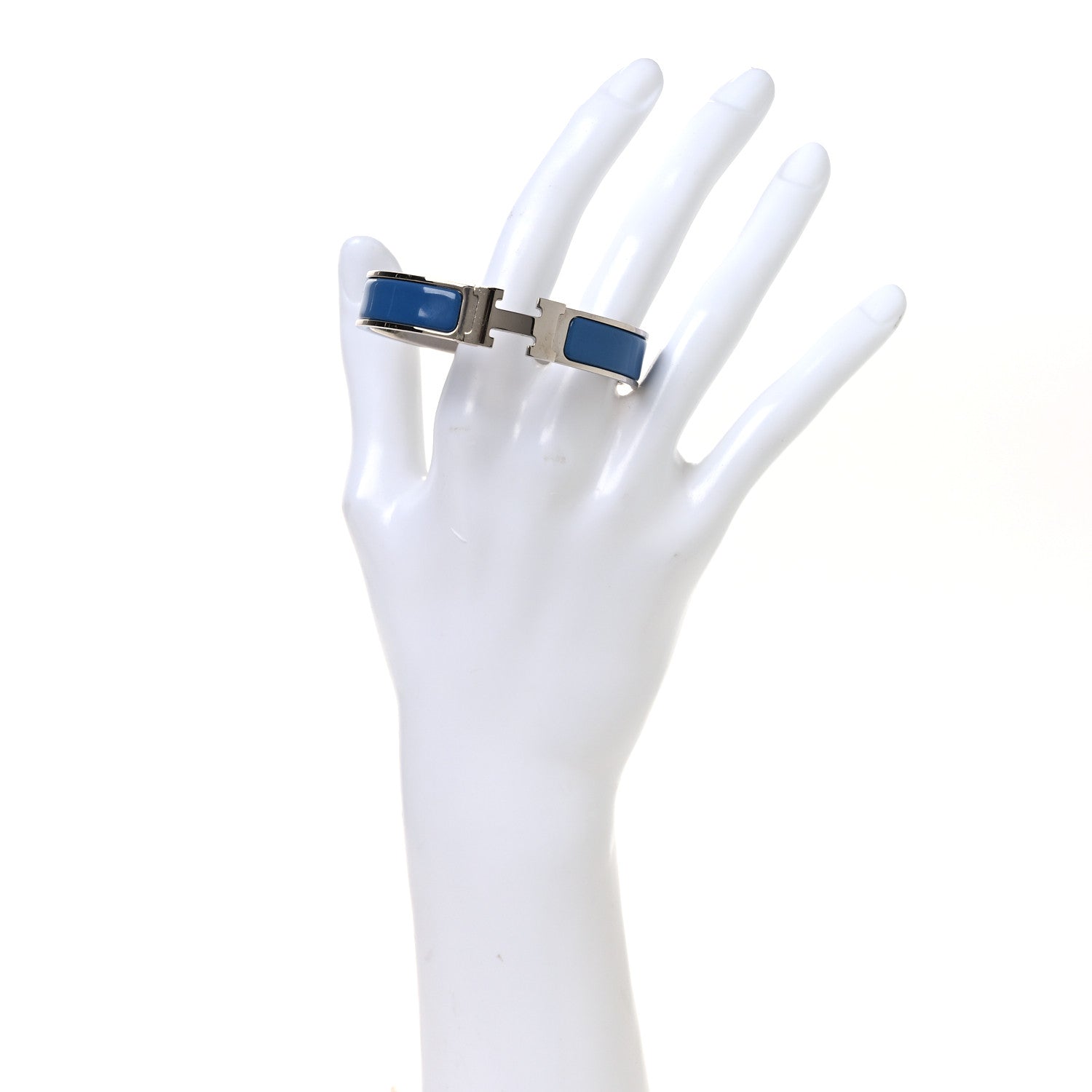 Enamel Narrow Clic Clac H Bracelet PM Bleu Turquin