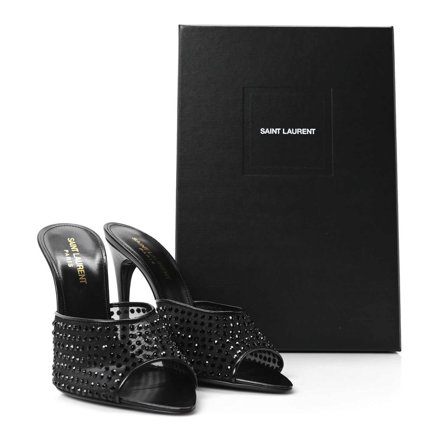 Tulle Strass Gippy 110 Mule Sandals 38 Black